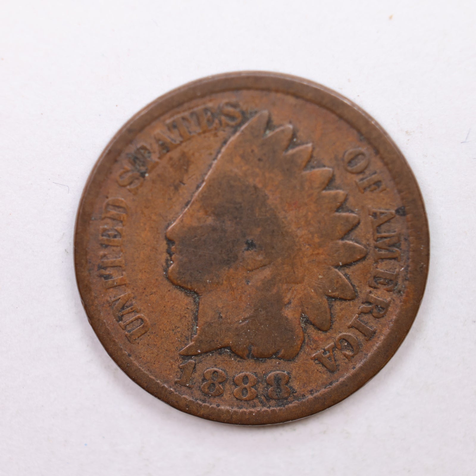 1888 Indian Head Cent, Good Circulated, Affordable Coin, Store #CT1211.