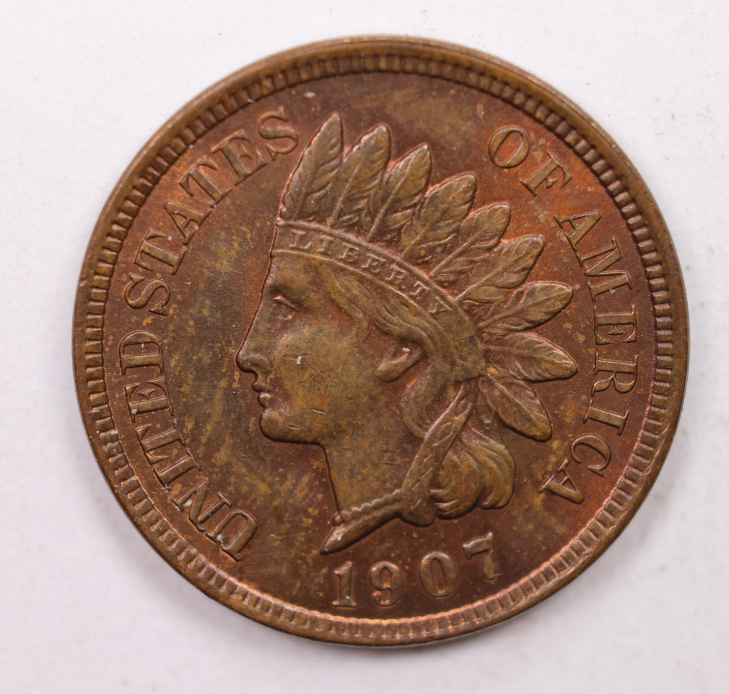 1907 Indian Head Cent, Mint State Uncirculated, Affordable Coin, Store #CT1214.