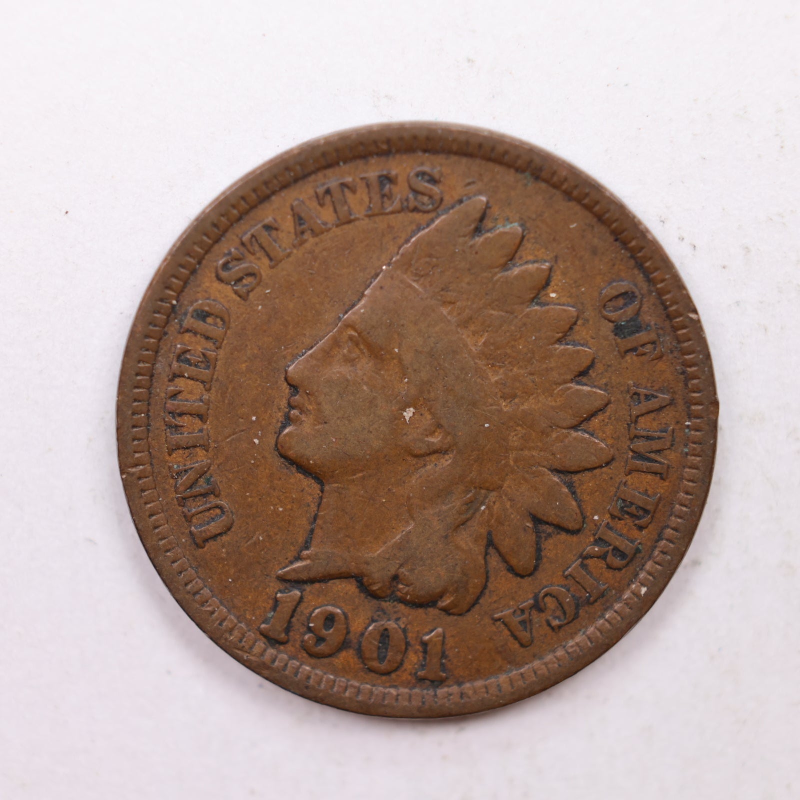 1901 Indian Head Cent, Fine Circulated, Affordable Coin, Store #CT1223.