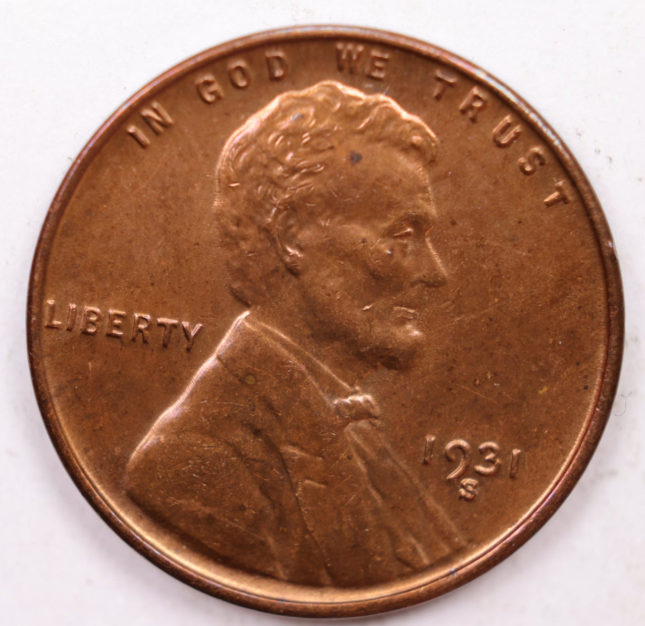 1931-S Lincoln Wheat Cents. Semi-Key, Nice Mint State, Store Sale #CT1225.