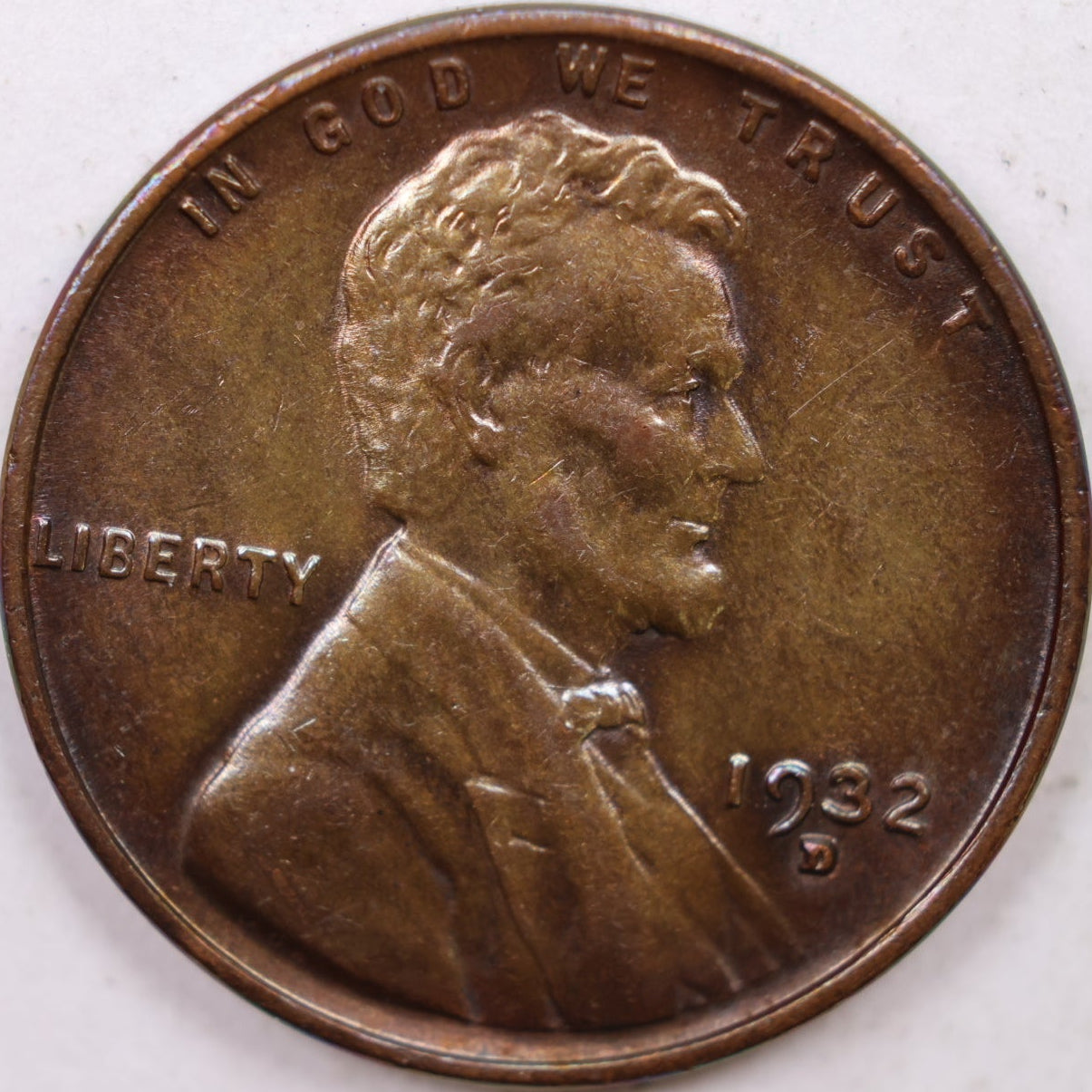1932-D Lincoln Cent, Nice Brown Mint State Coin, Store #CT1226