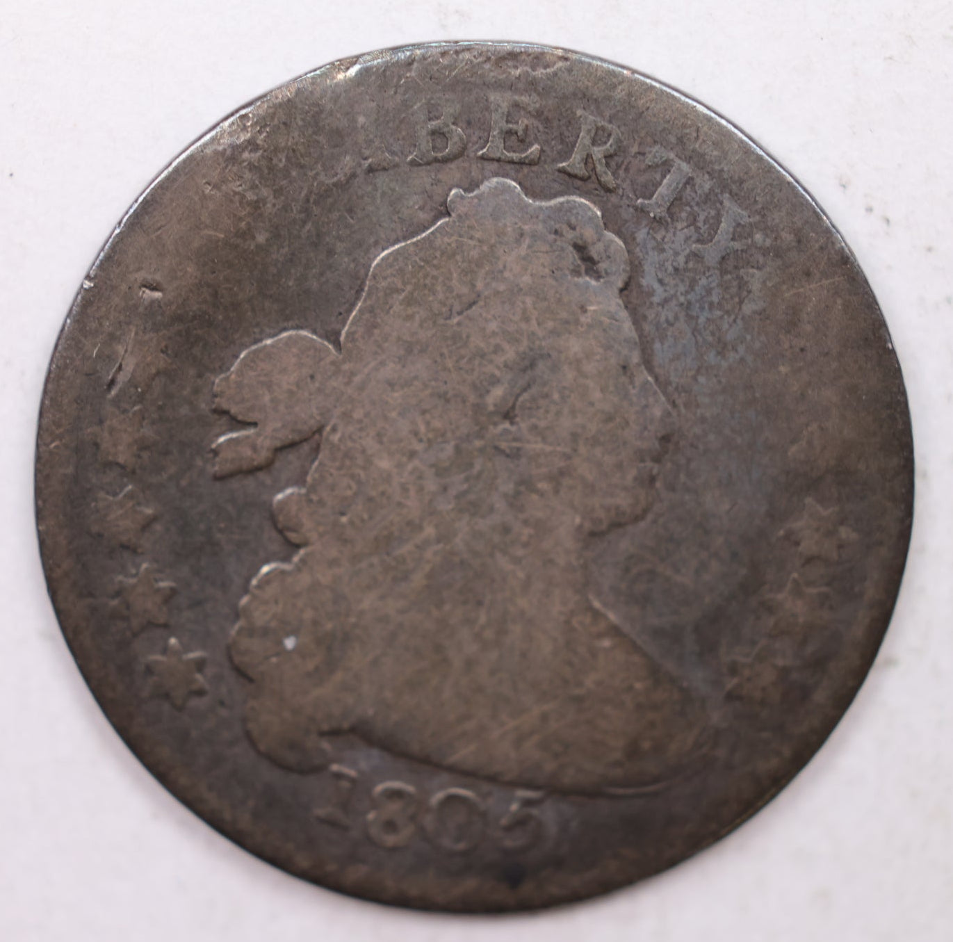 1805 Bust Silver Dime, Early American Coinage. Good Plus, Store #DE0838