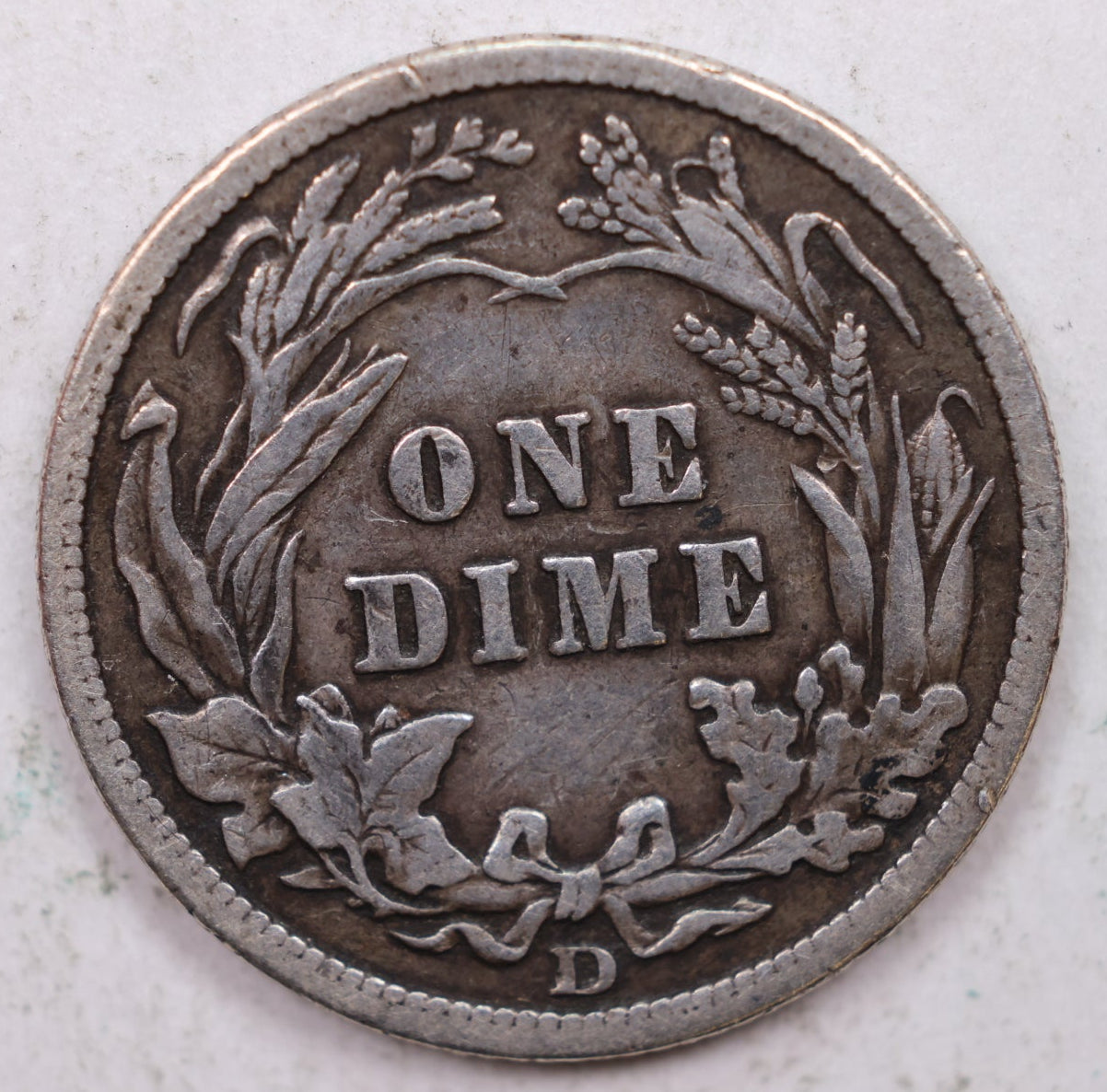 1909-D Barber Silver Dime., Very Fine Circulated Coin, Store Sale #DE0857.