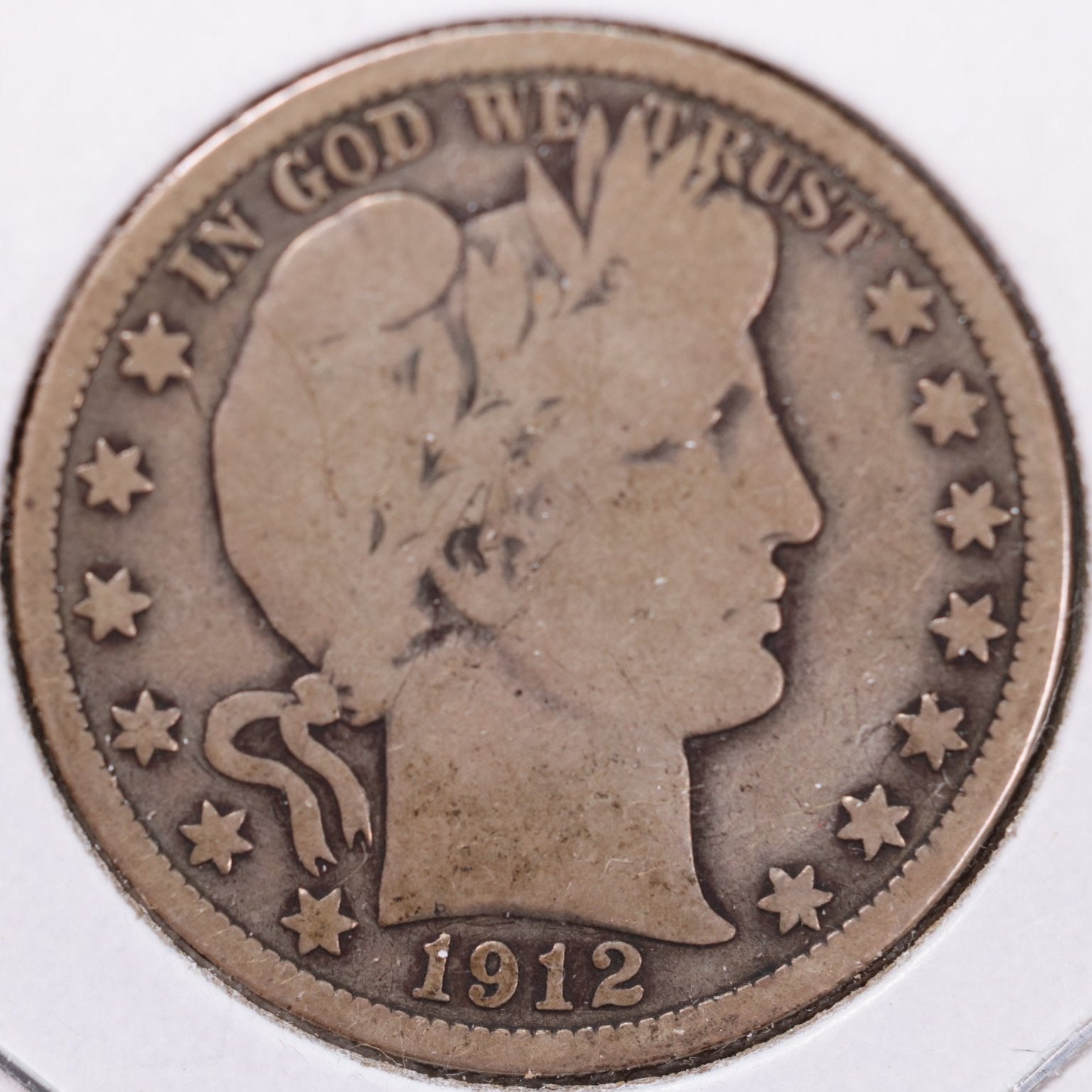 1912 Barber Half Dollar, Very Good Circulated Coin, Store #HR0989 (H912.09)