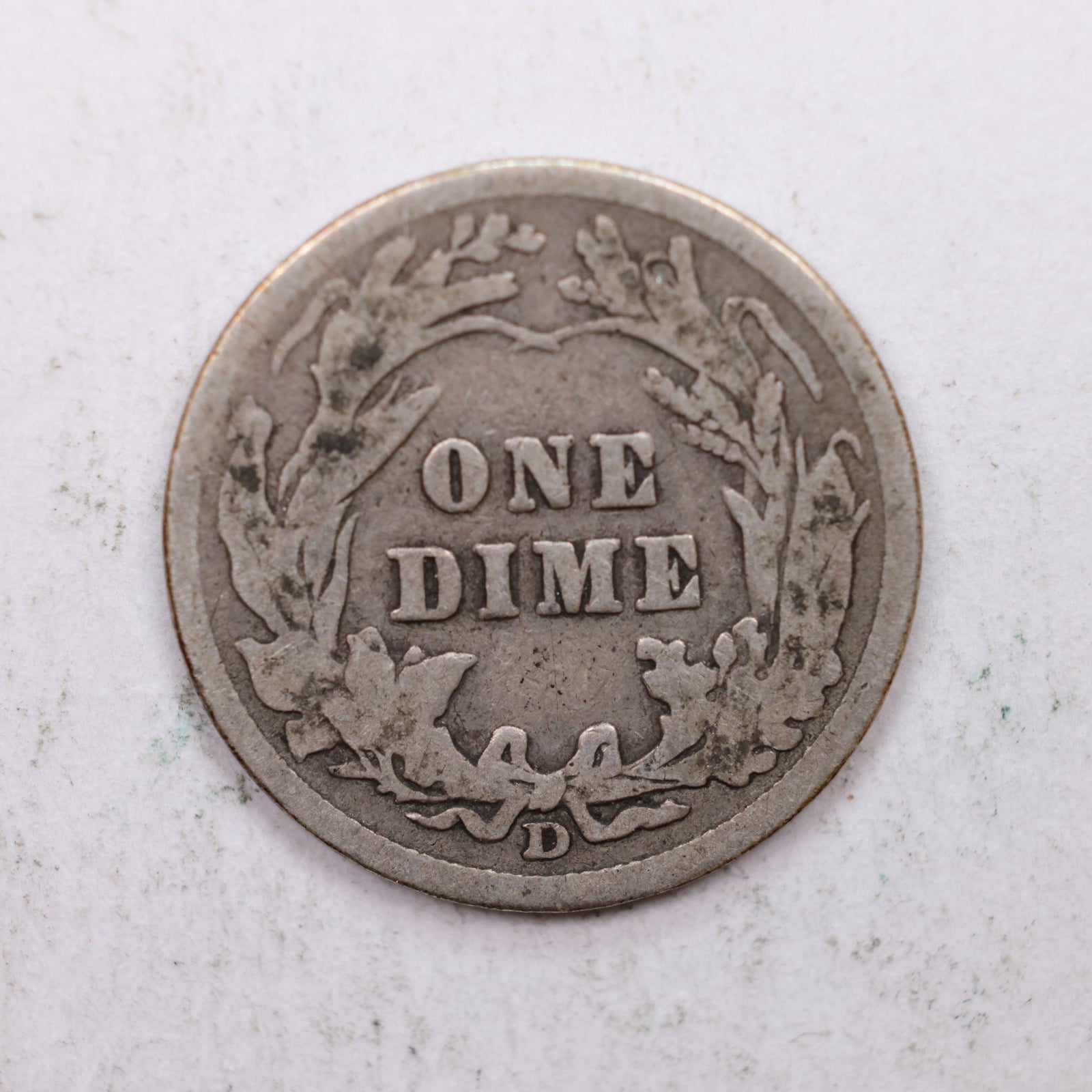 1911-D Barber Silver Dime., Good Circulated Coin, Store Sale #DE0864.