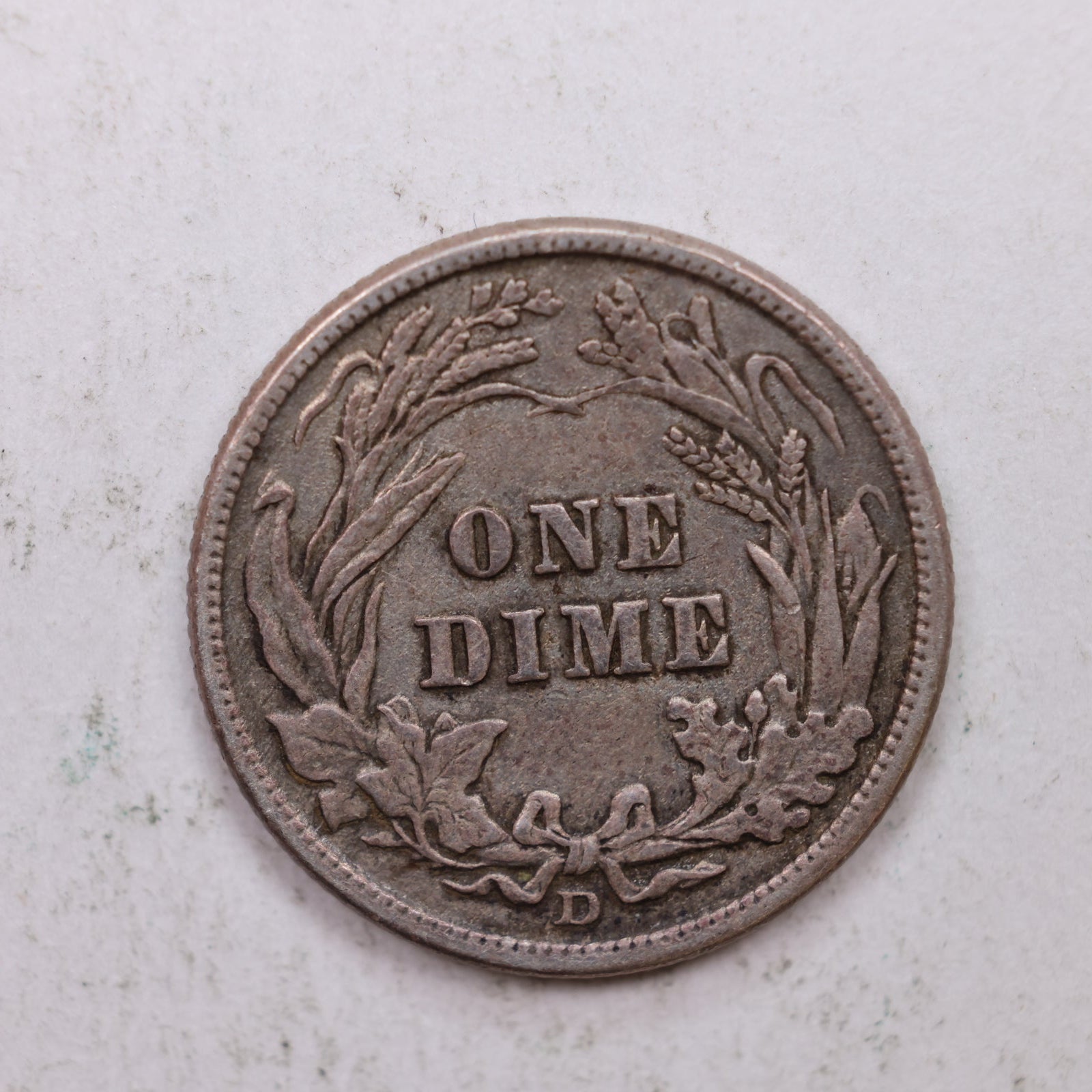 1912-D Barber Silver Dime., Very Fine Plus Circulated Coin, Store Sale #DE0868.