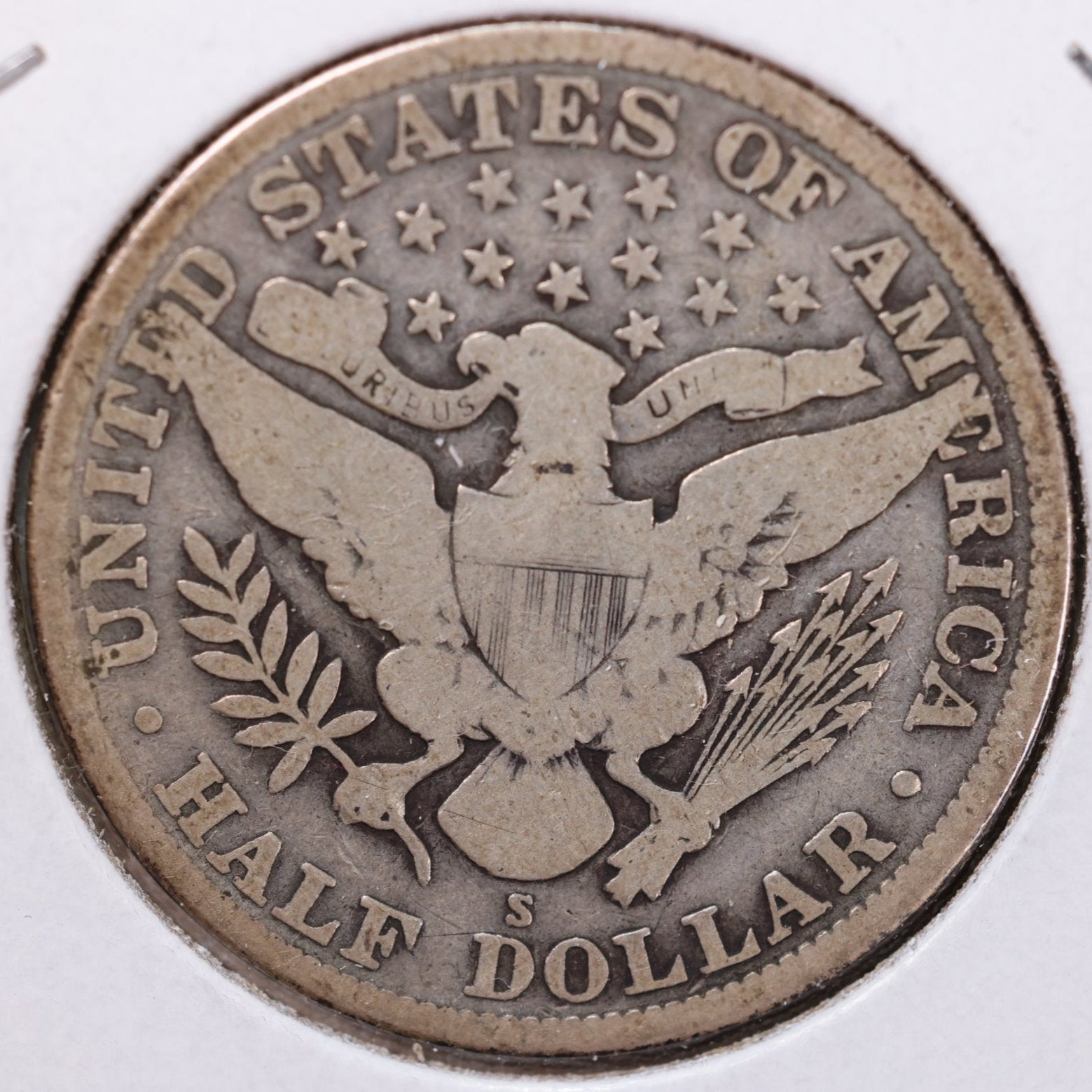 1912-S Barber Half Dollar, Very Good Circulated Coin, Store #HR0999