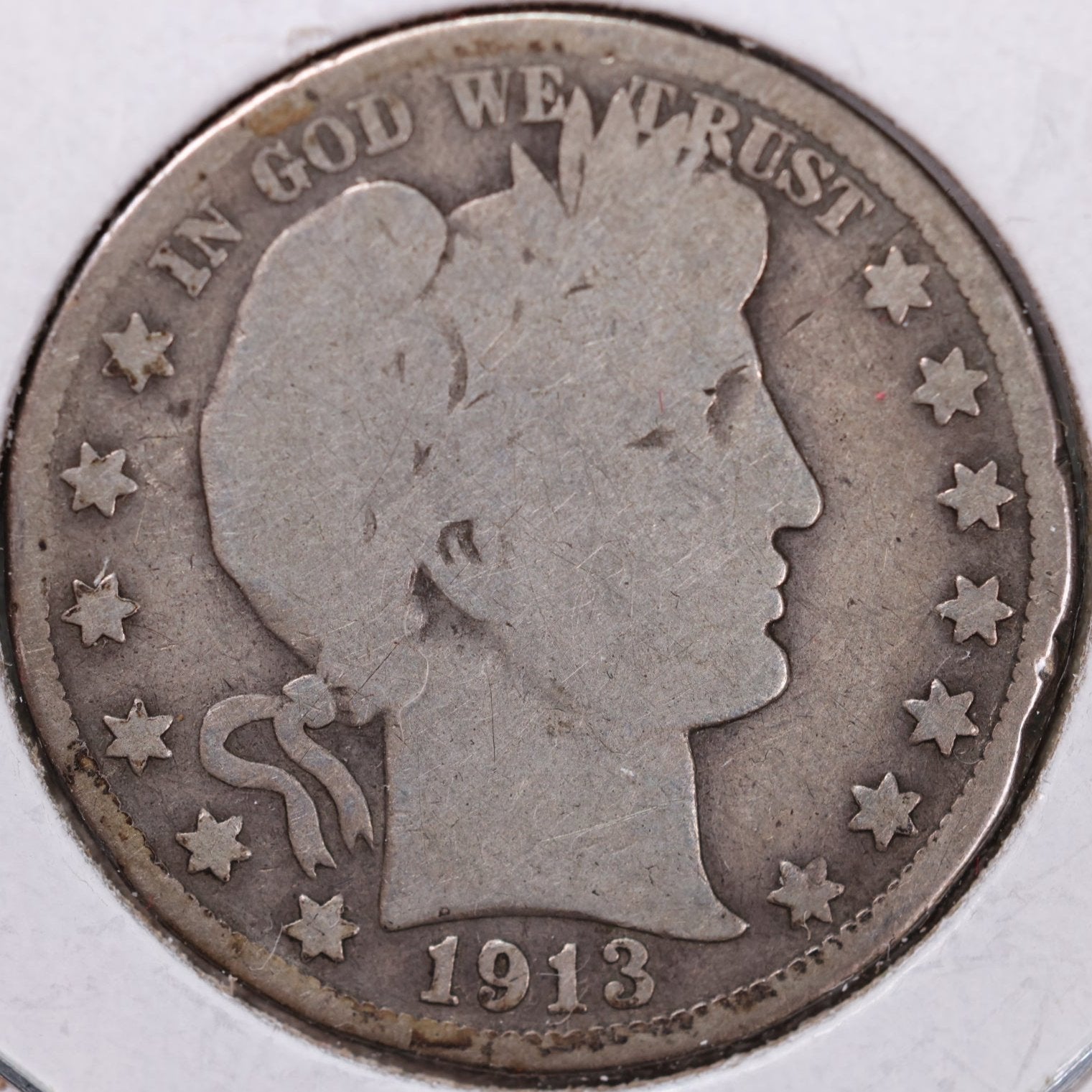 1913 Barber Half Dollar, Good Circulated Coin, Store #HR1005