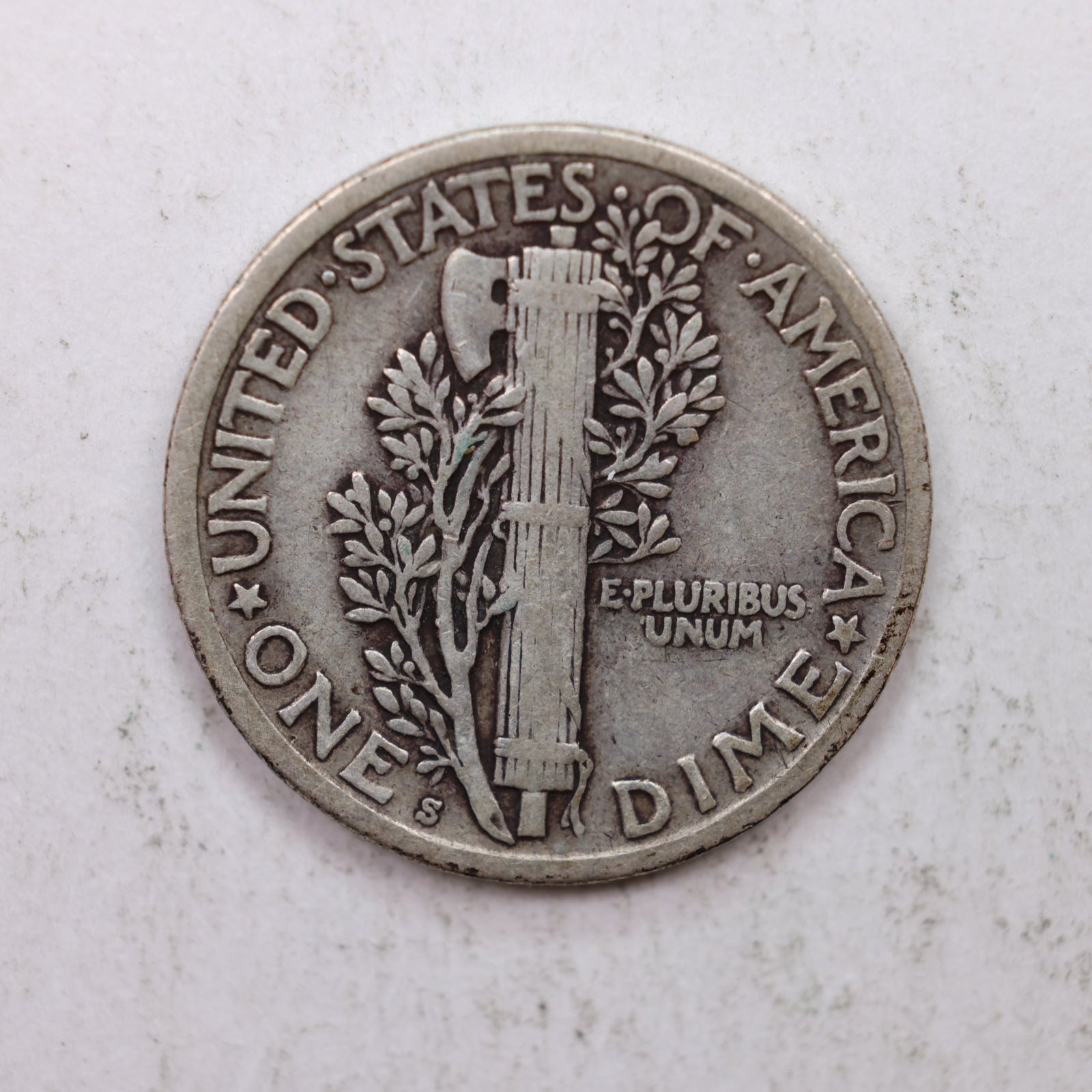 1917-S Mercury Silver Dime, Fine Circulated Coin. Store Sale #DE0884.