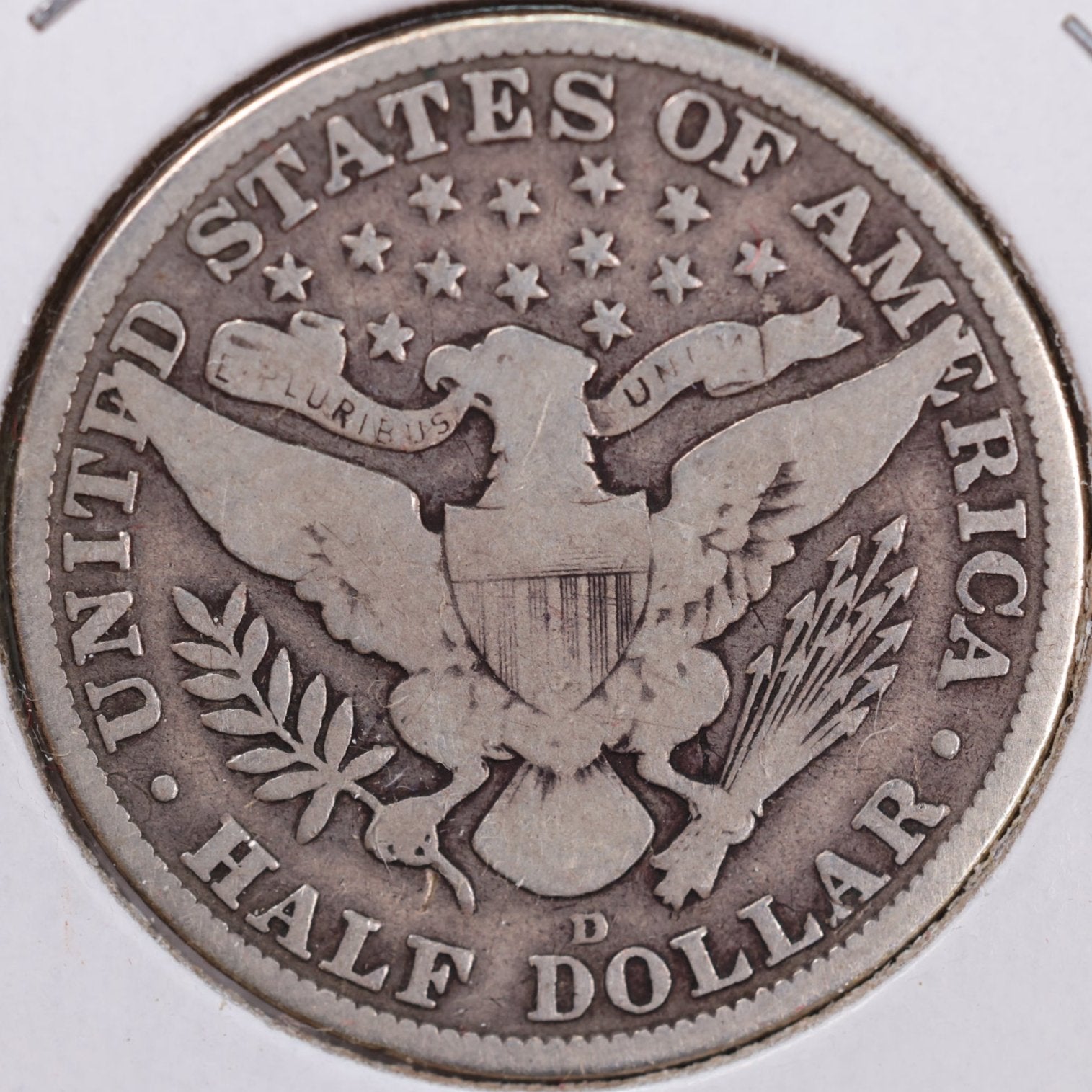 1915-D Barber Half Dollar, Very Good Circulated Coin, Store #HR1030