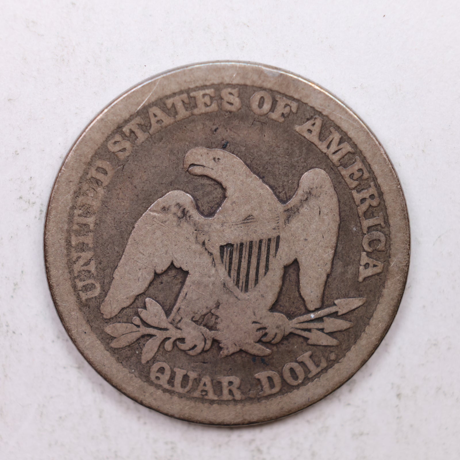 1849 Seated Liberty Quarter, Very Good Circulated Collectible Coin, Store Sale #QR1255.