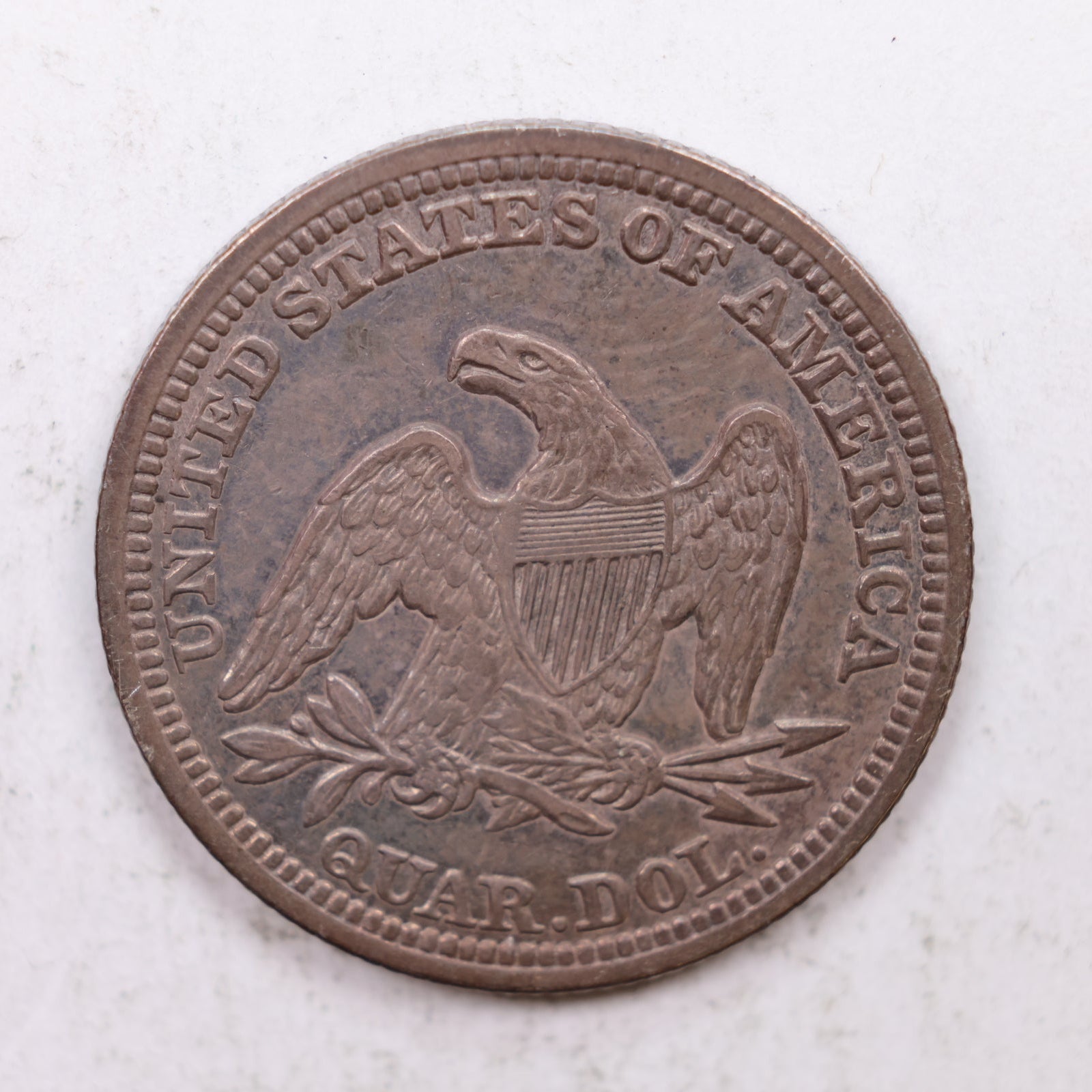 1849 Seated Liberty Quarter, About Uncirculated Collectible Coin, Store #QR1257.