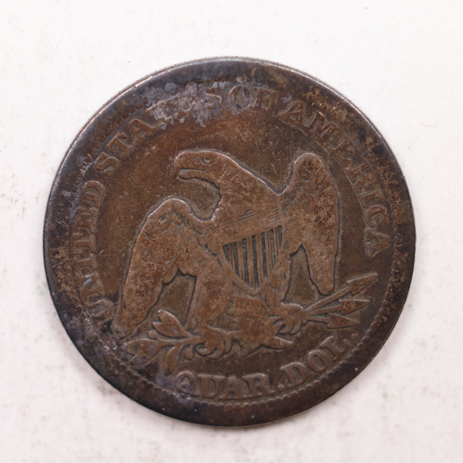 1850 Seated Liberty Quarter, Very Fine Circulated Collectible Coin, Store #QR1258.