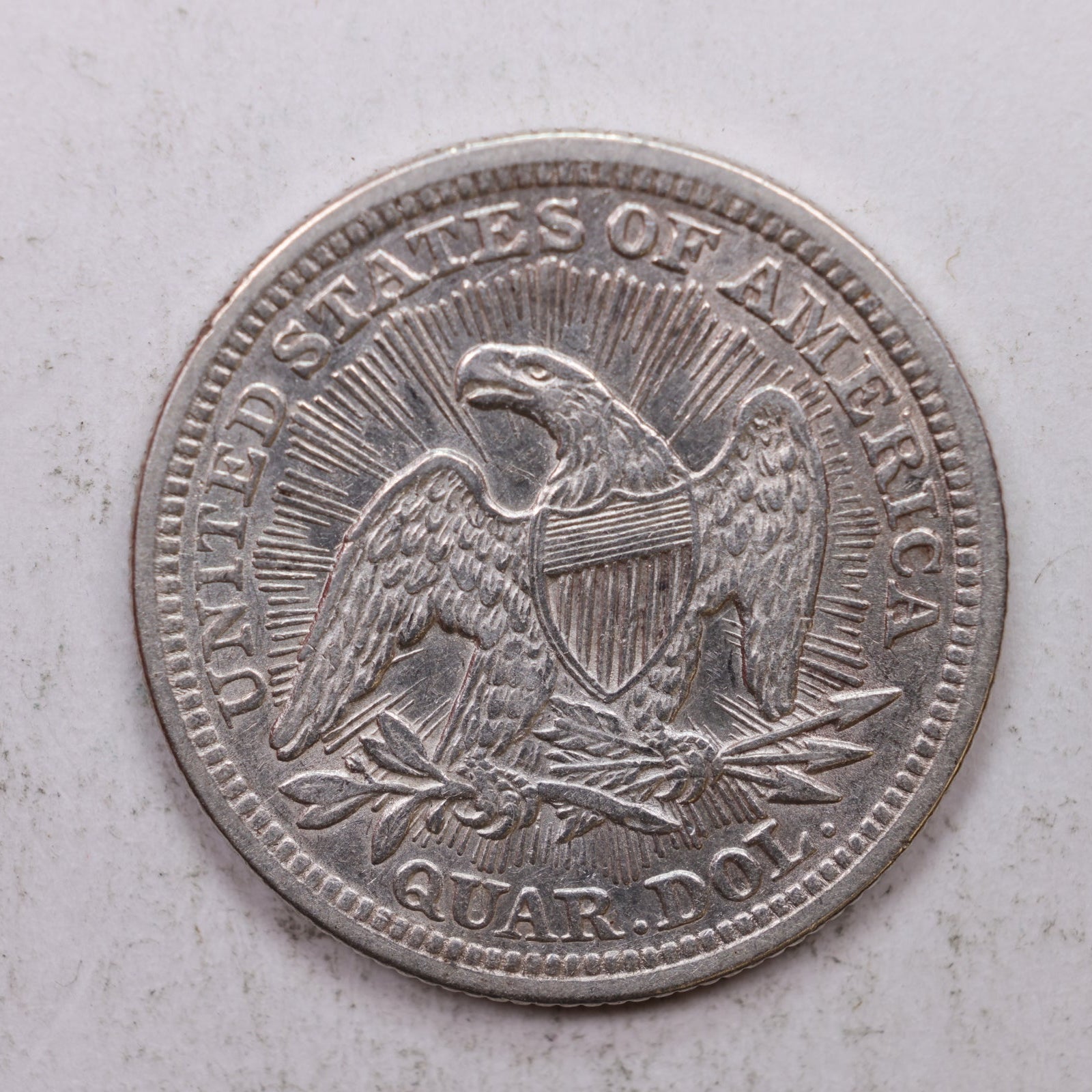 1853 Seated Liberty Quarter, About Uncirculated Collectible Coin, Store #QR1262.