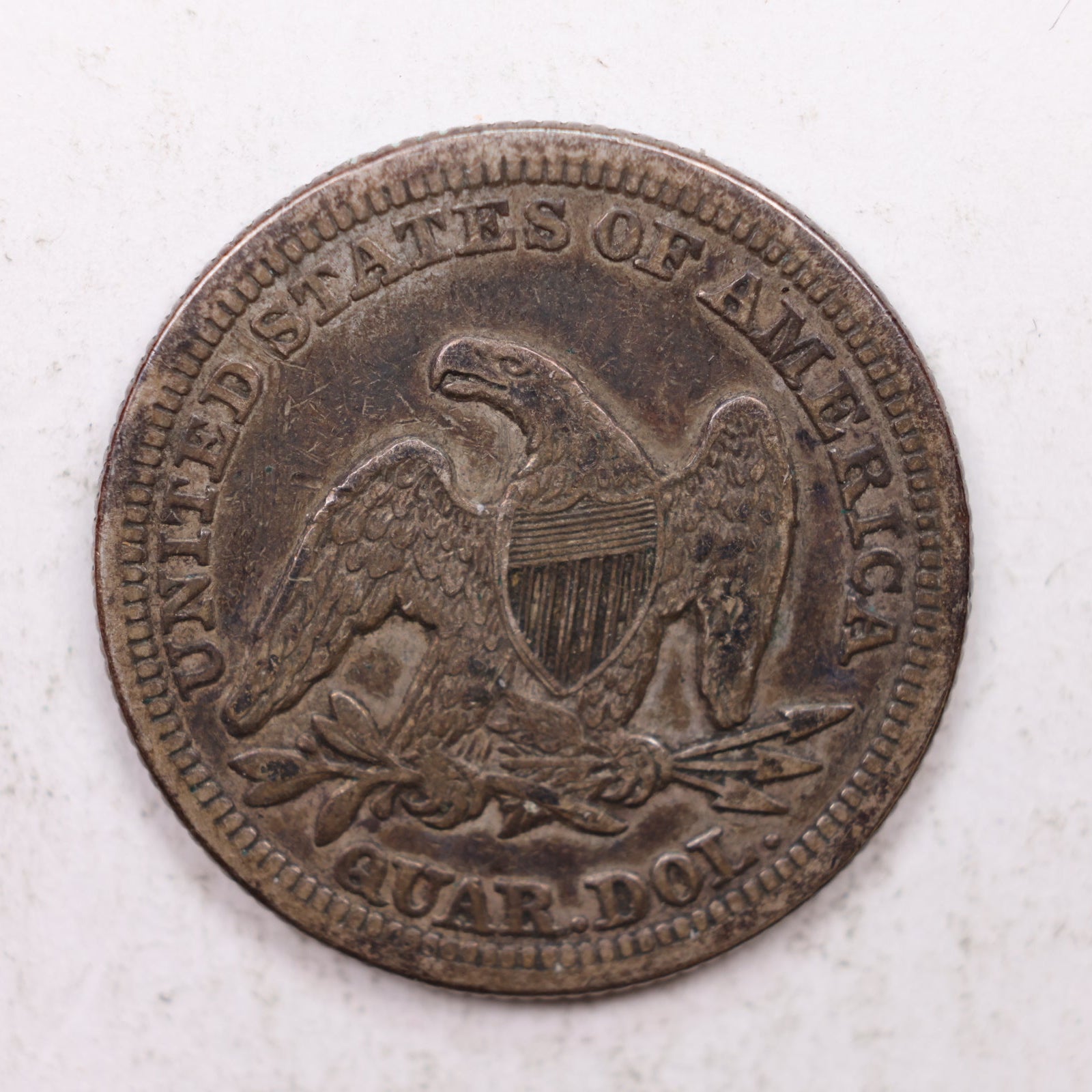 1860 Seated Liberty Quarter, Extra Fine Circulated Collectible Coin, Store #QR1267.