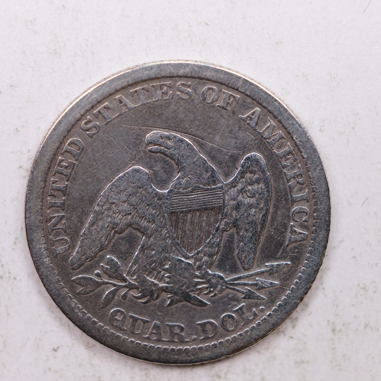 1860 Seated Liberty Quarter, Fine Details Circulated Collectible Coin, Store #QR1268.