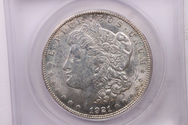 1921-S Morgan Silver Dollar., ANACS MS60., Affordable Collectible Coin Store Sale