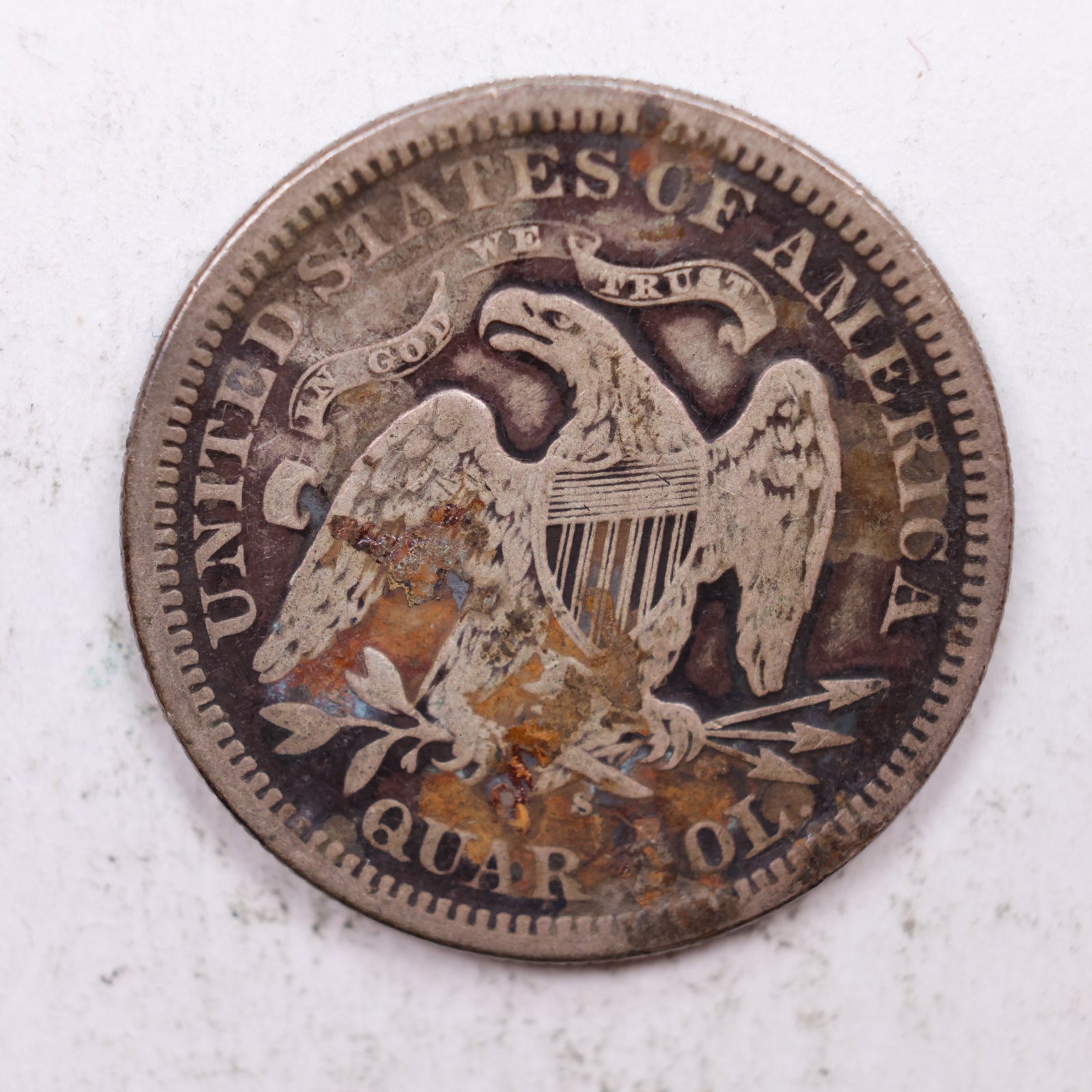 1874-S Seated Liberty Quarter, Very Fine Plus Circulated Collectible Coin, Store #QR1283.