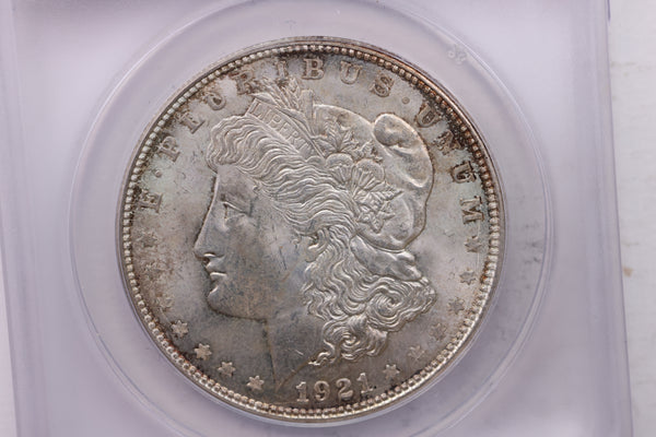 1921-D Morgan Silver Dollar., ANACS MS63., Affordable Collectible Coin Store Sale #18244