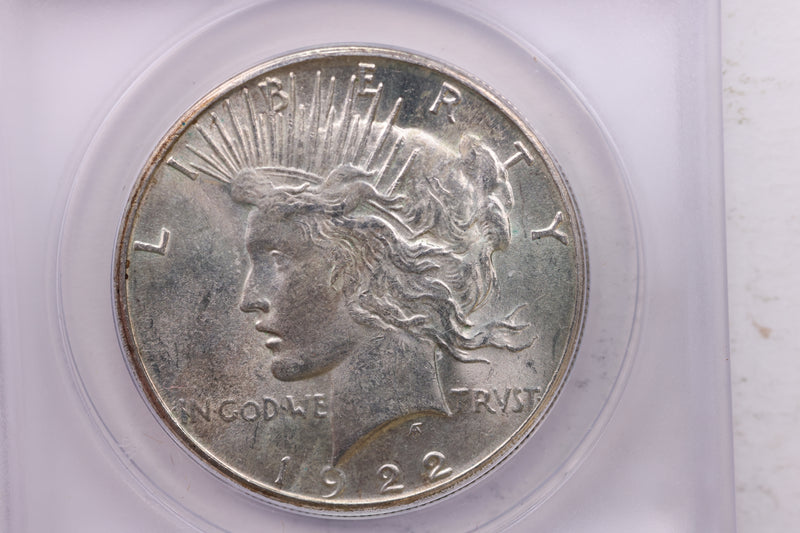 1922-S Peace Silver Dollar., ANACS MS61., Affordable Collectible Coin Store Sale