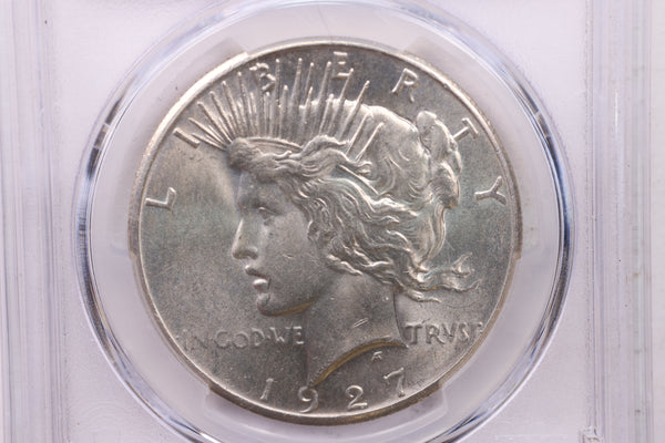 1927 Peace Silver Dollar., PCGS AU58., Affordable Collectible Coin Store Sale #18247
