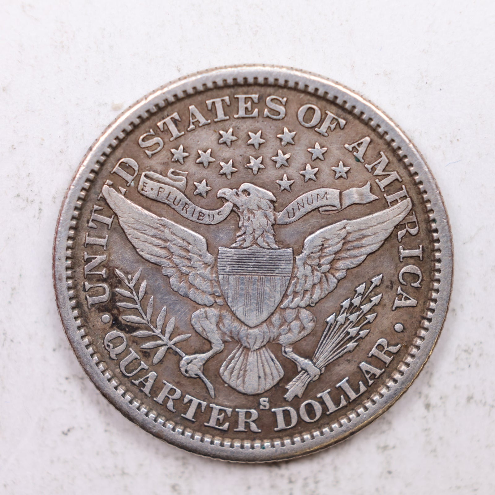 1898-S Barber Silver Quarter, Extra Fine Circulated Collectible Coin, Store #QR1325.