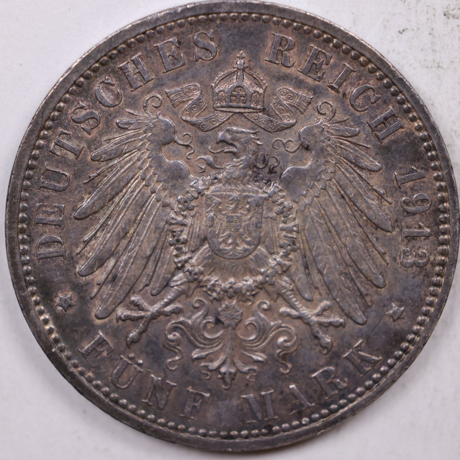1913 Prussia 5 Mark German States, Store #FN0004