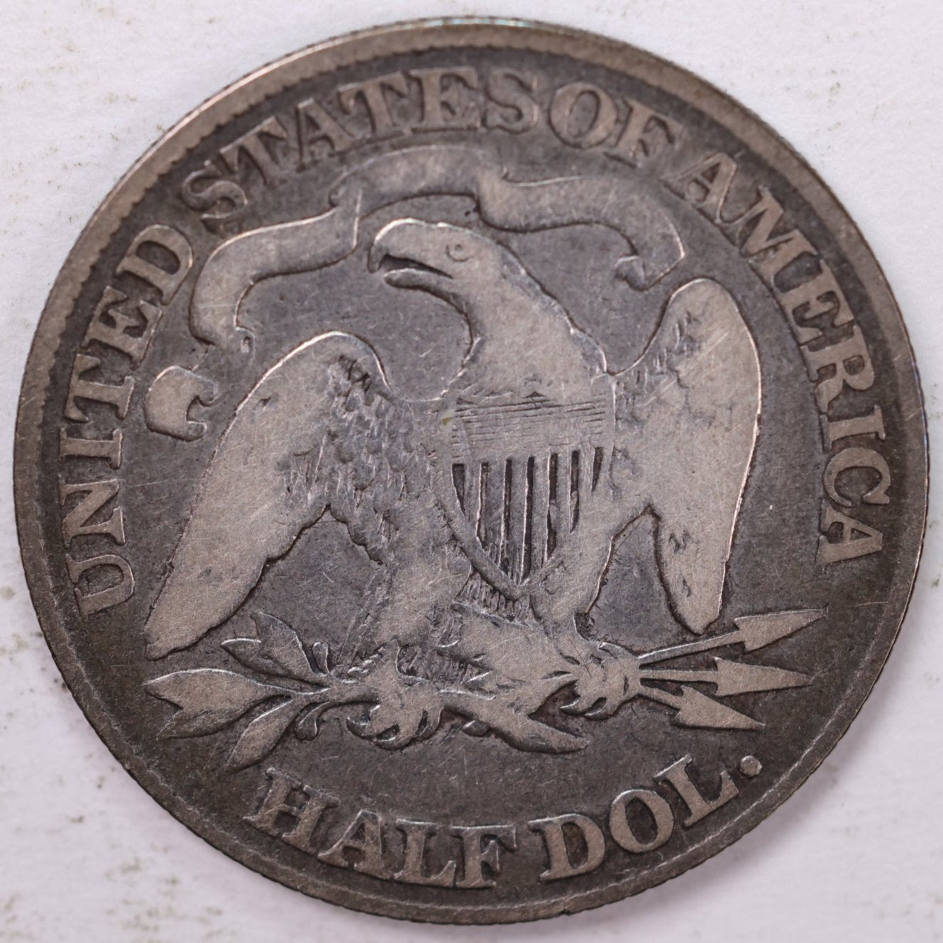 1876 Liberty Seated Half Dollar, About Good Circulated Coin, Store #HR052 (H876.01)