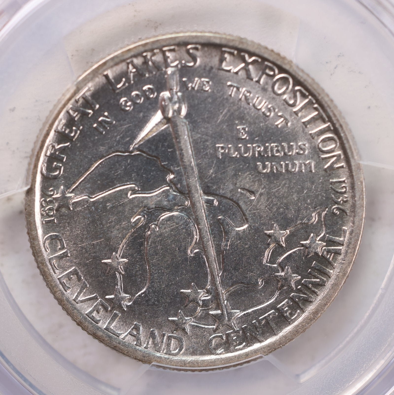 1936 50 Cent., Cleveland, Commemorative., PCGS AU-58., Store #2157