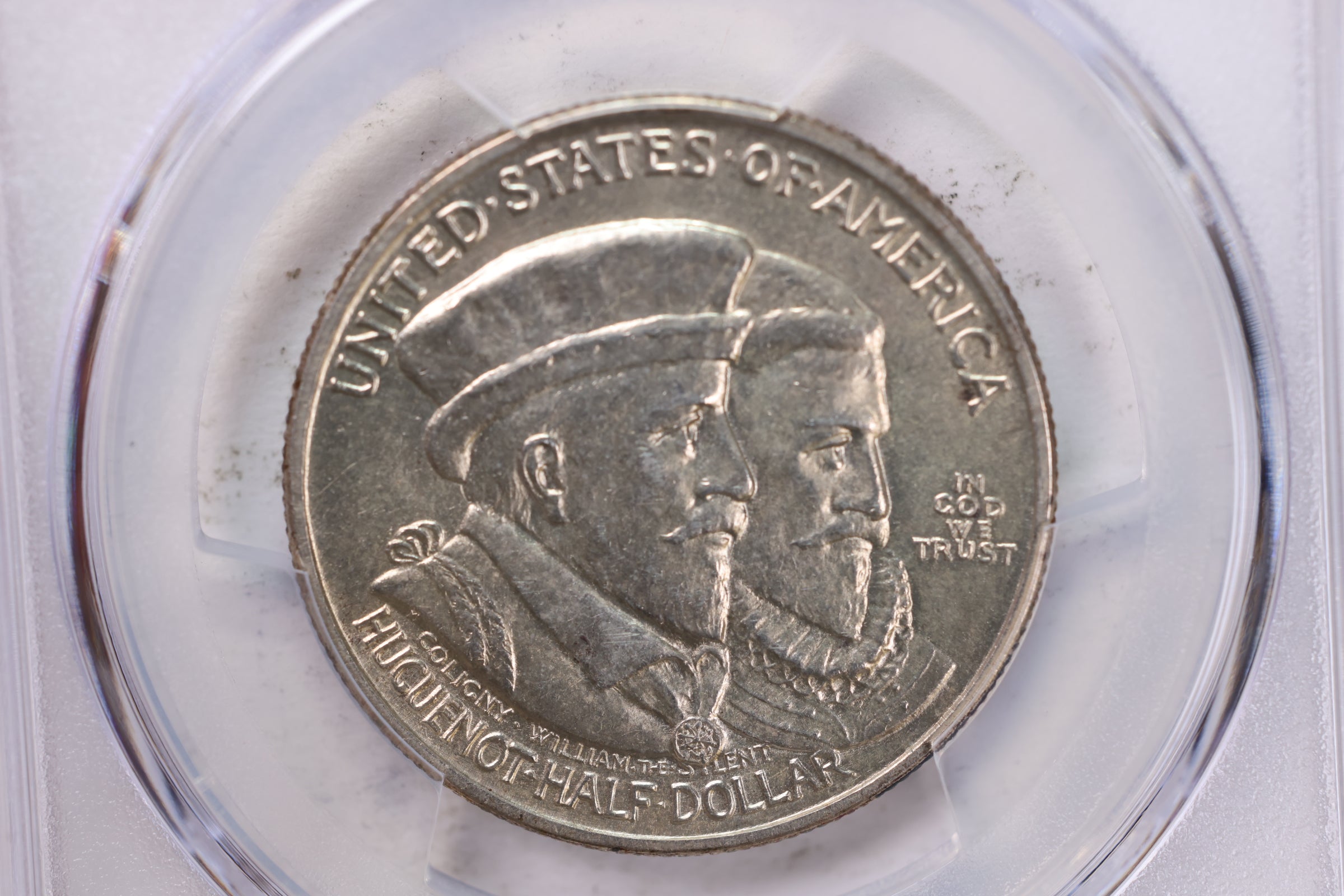 1924 50 Cent., Huguenot., Commemorative., PCGS UNC Detail., Store #2163