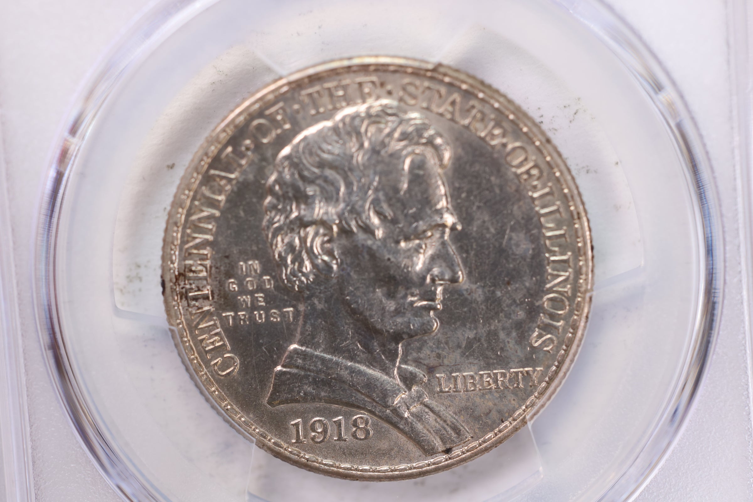 1918 50 Cent., Lincoln/Illinois., Commemorative., PCGS UNC Detail., #GEC0032