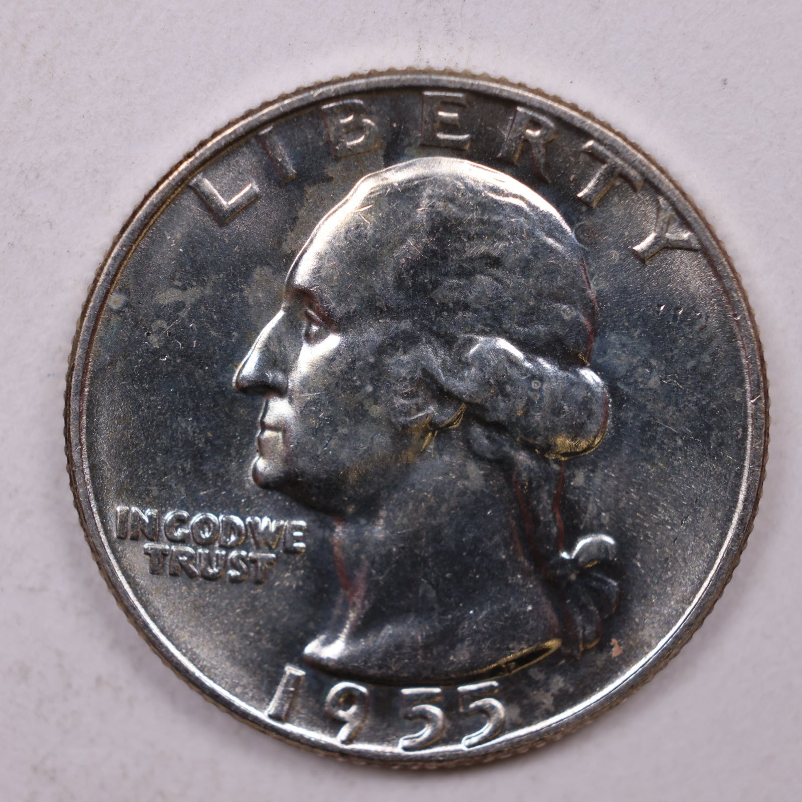 1955-D Silver Washington Quarter., Mint State Uncirculated Coin., Store #QR1397