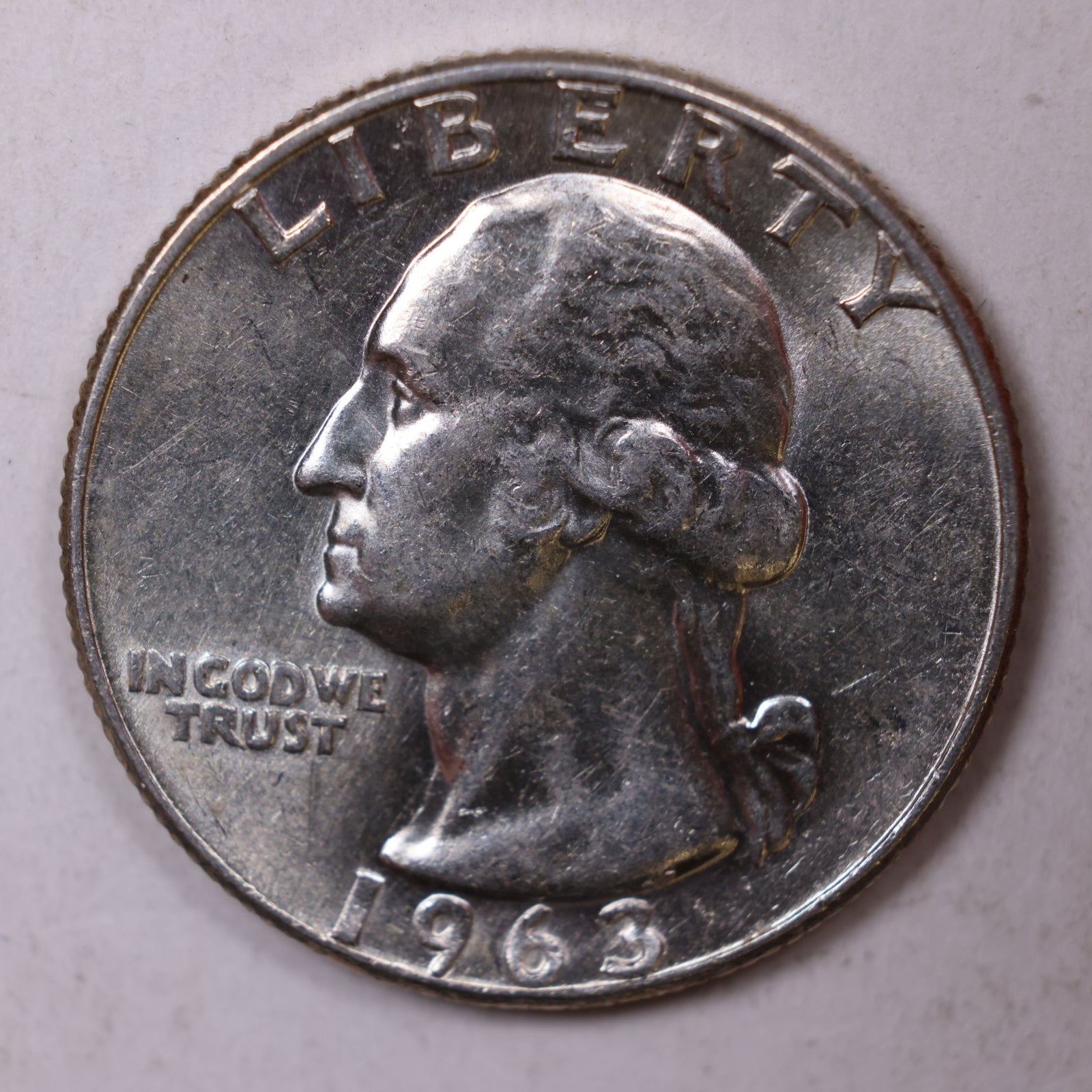 1963-D Silver Washington Quarter., Mint State Uncirculated Coin., Store #QR1413