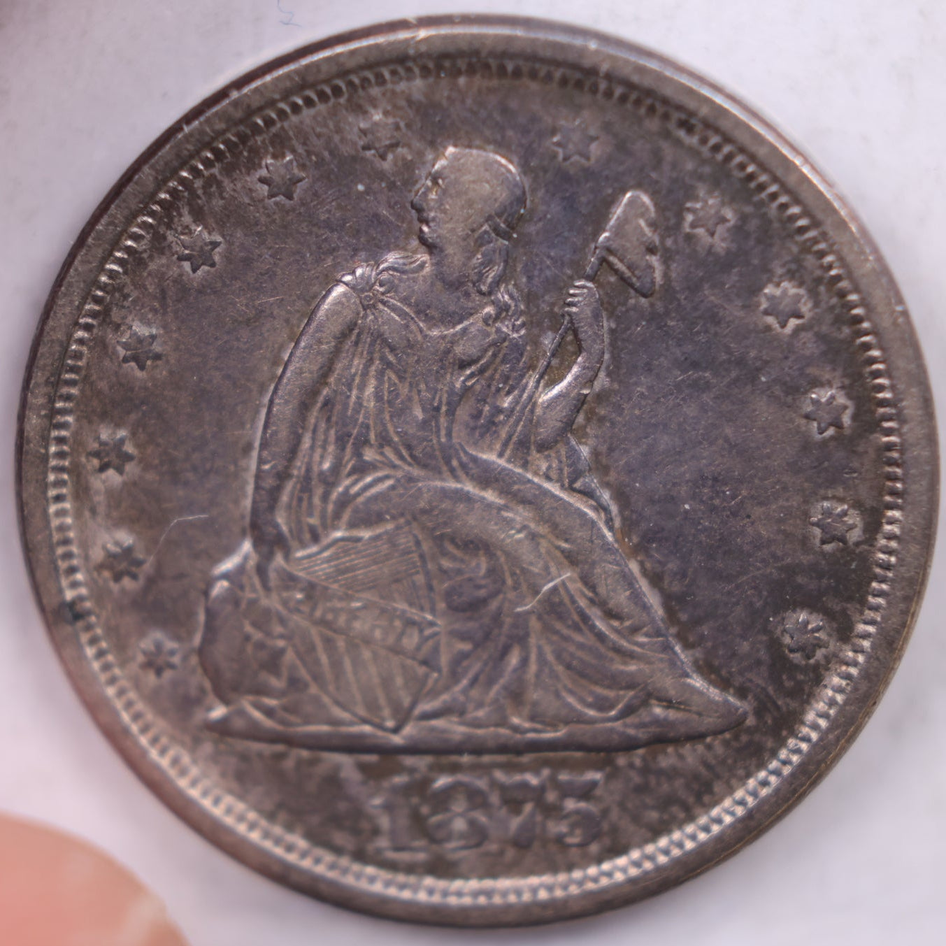 1875 20 Cent Piece. Extra Fine Circulated Collectible Coin, Store Sale #20C004
