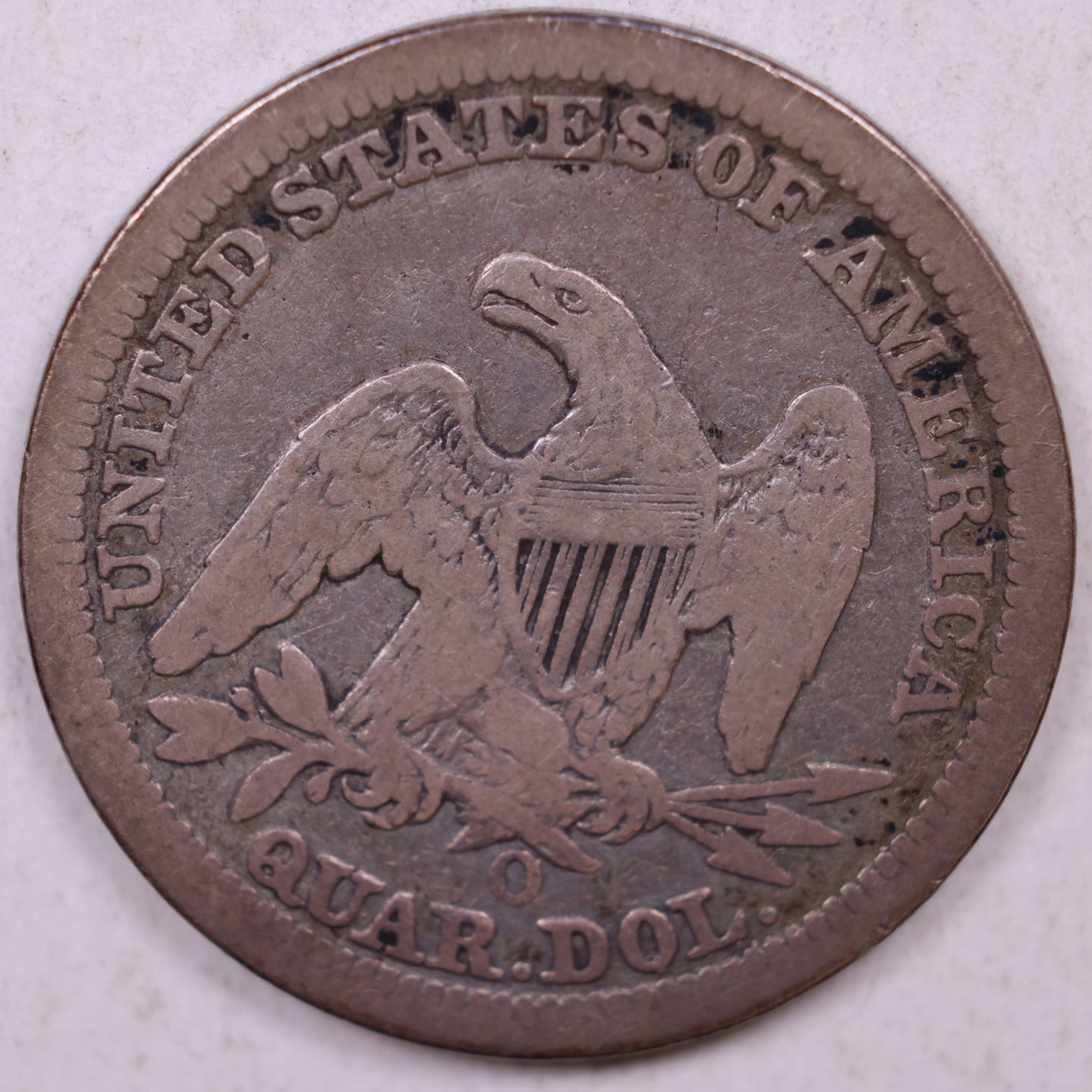 1844-O Seated Liberty Quarter, Very Good Circulated Coin, Store #QR1425