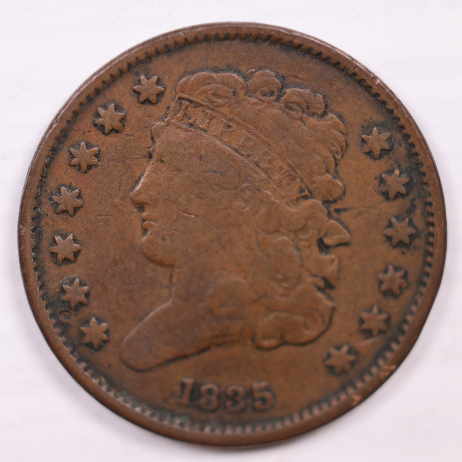 1835 Classic Head Half Cent, Fine Circulated Coin, Store #HT0019