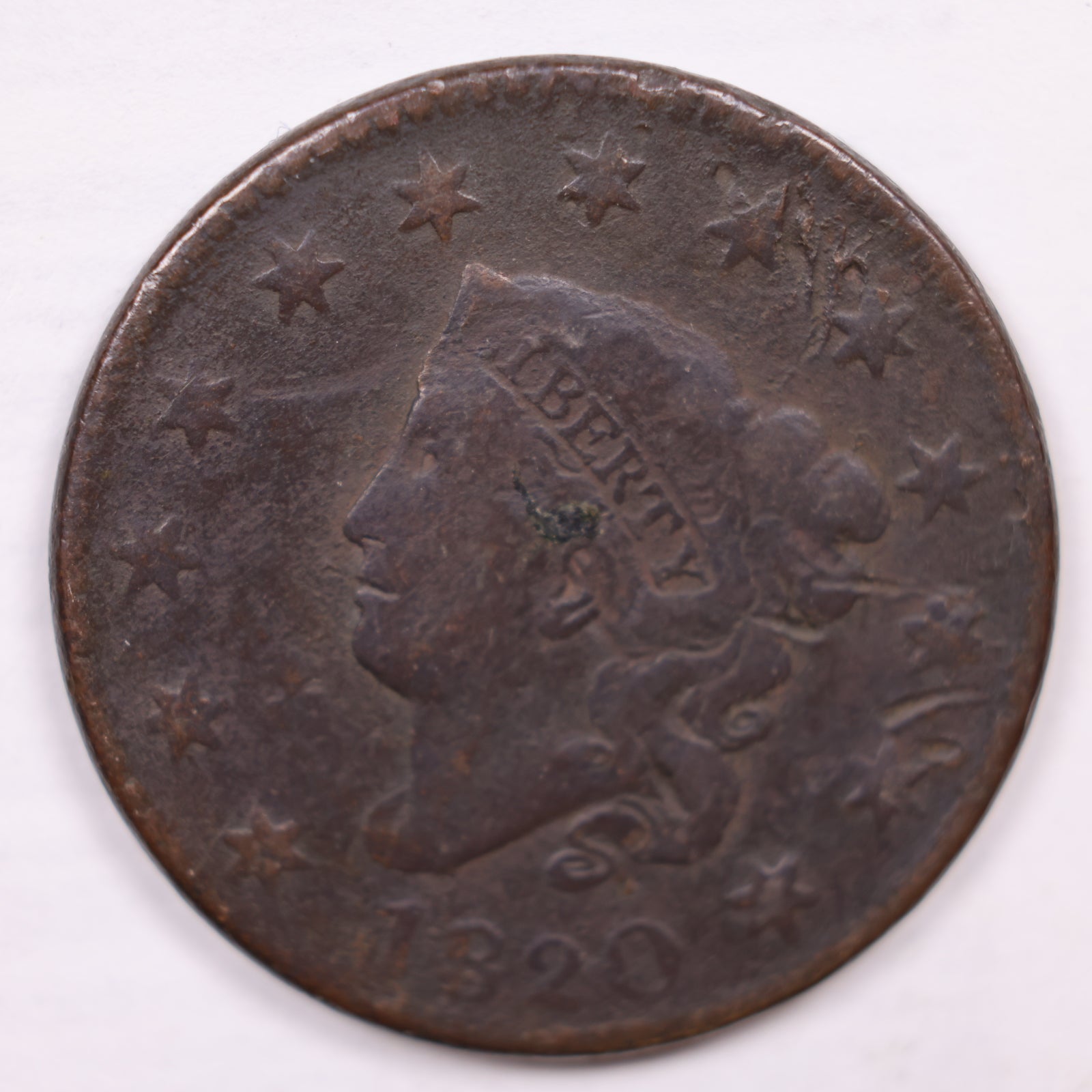 1820 Large Cent, Very Good Circulated Coin, Store #CT1262