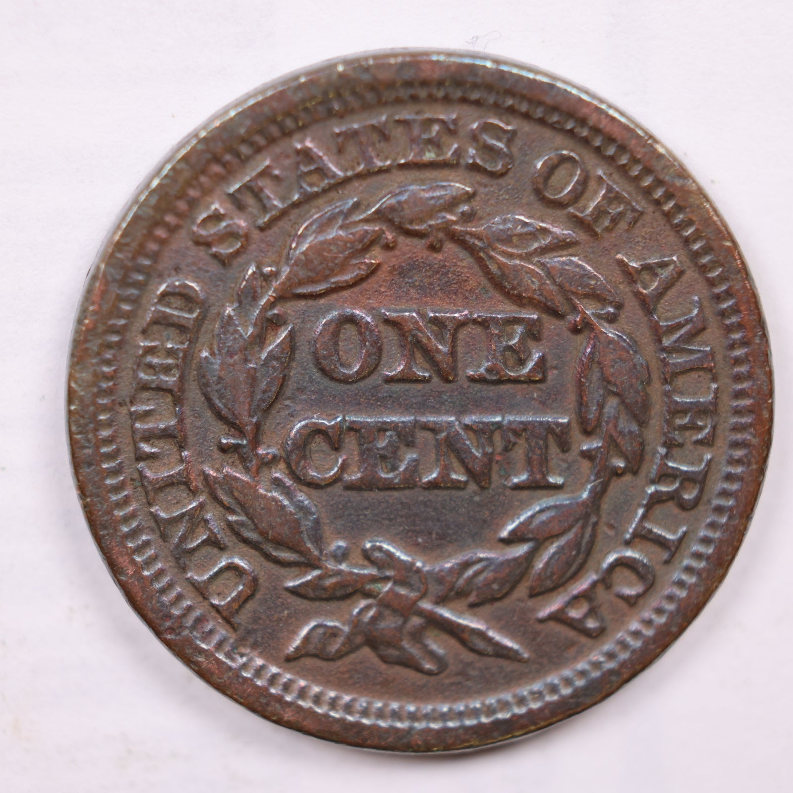 1848 Large Cent, Very Fine Circulated Coin, Damaged, Store #CT1266