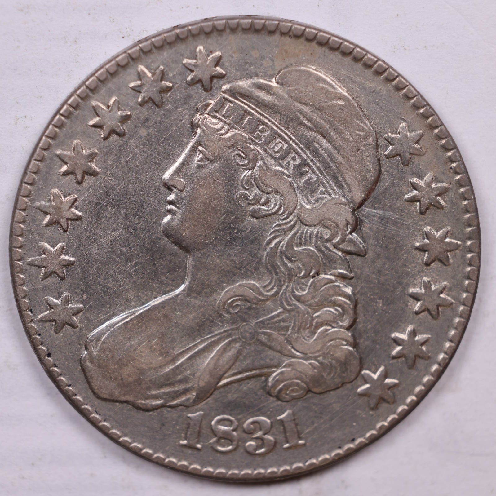 1831 Cap Bust Half Dollar, Very Fine Circulated Coin Store #HR1867