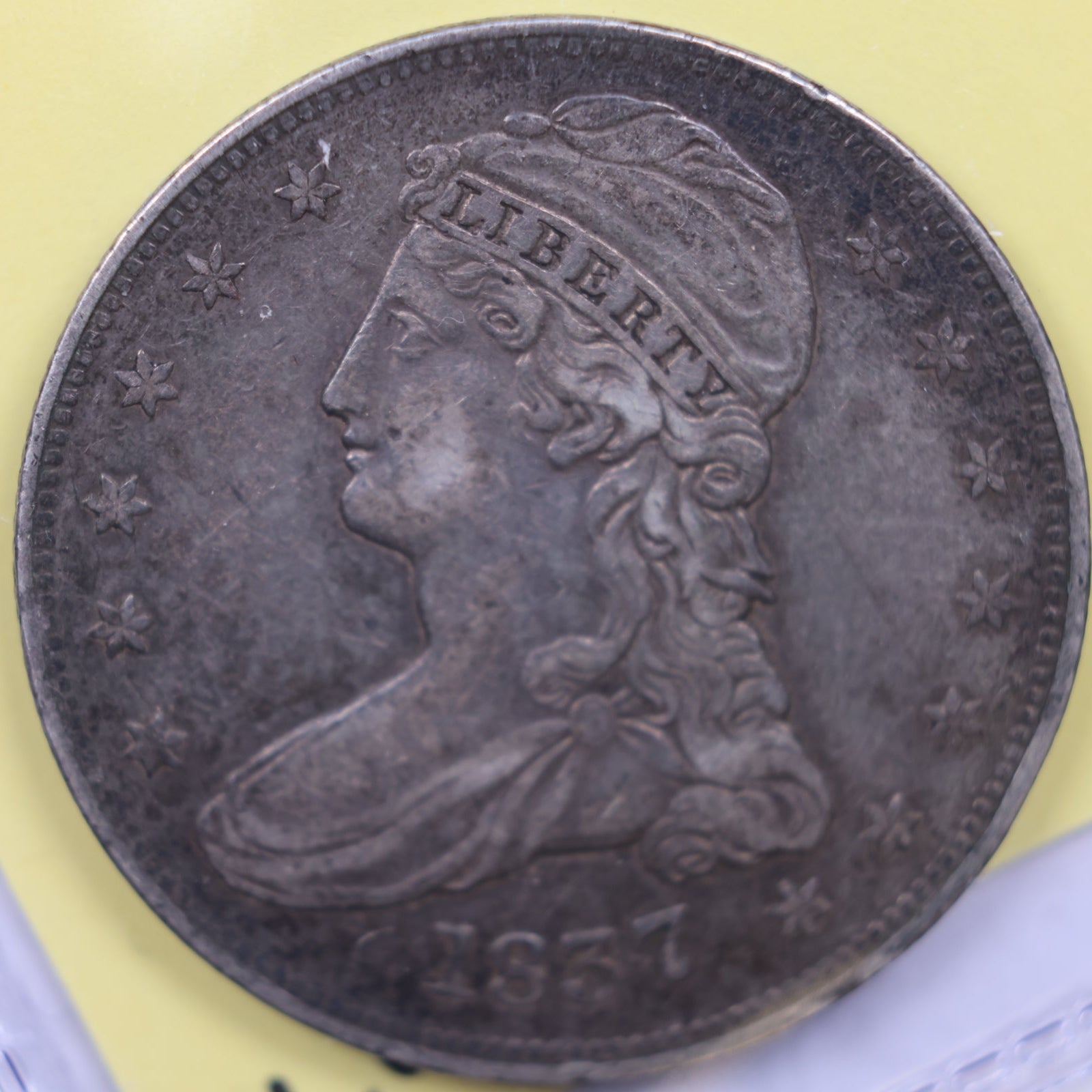 1837 Cap Bust Half Dollar, Extra Fine Circulated Coin Store #HR1870