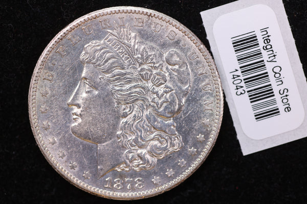 1878-S Morgan Silver Dollar, Affordable Uncirculated Coin, Store #14043