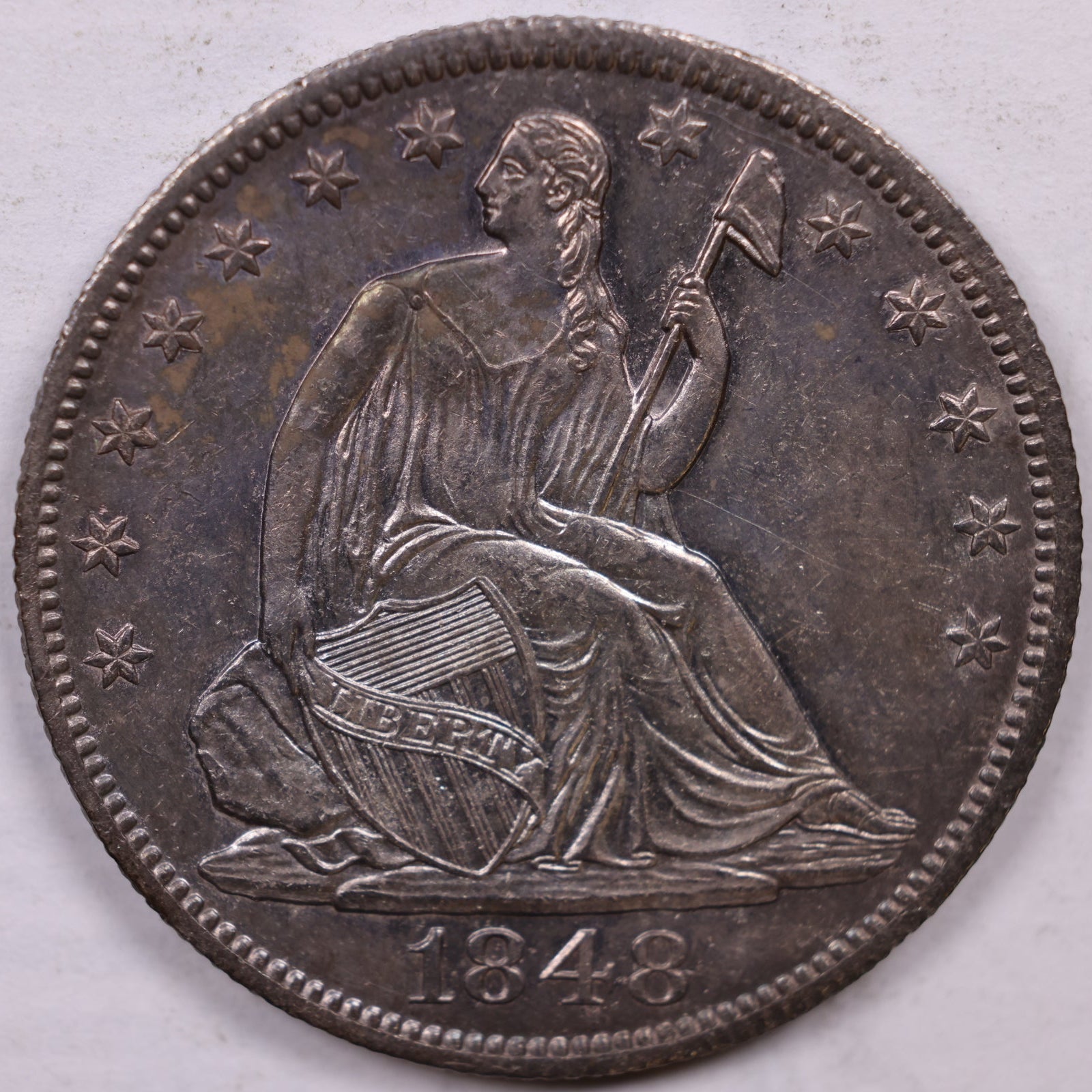 1848-O Liberty Seated Half Dollar, Mint State Uncirculated Coin, Store #HR1873