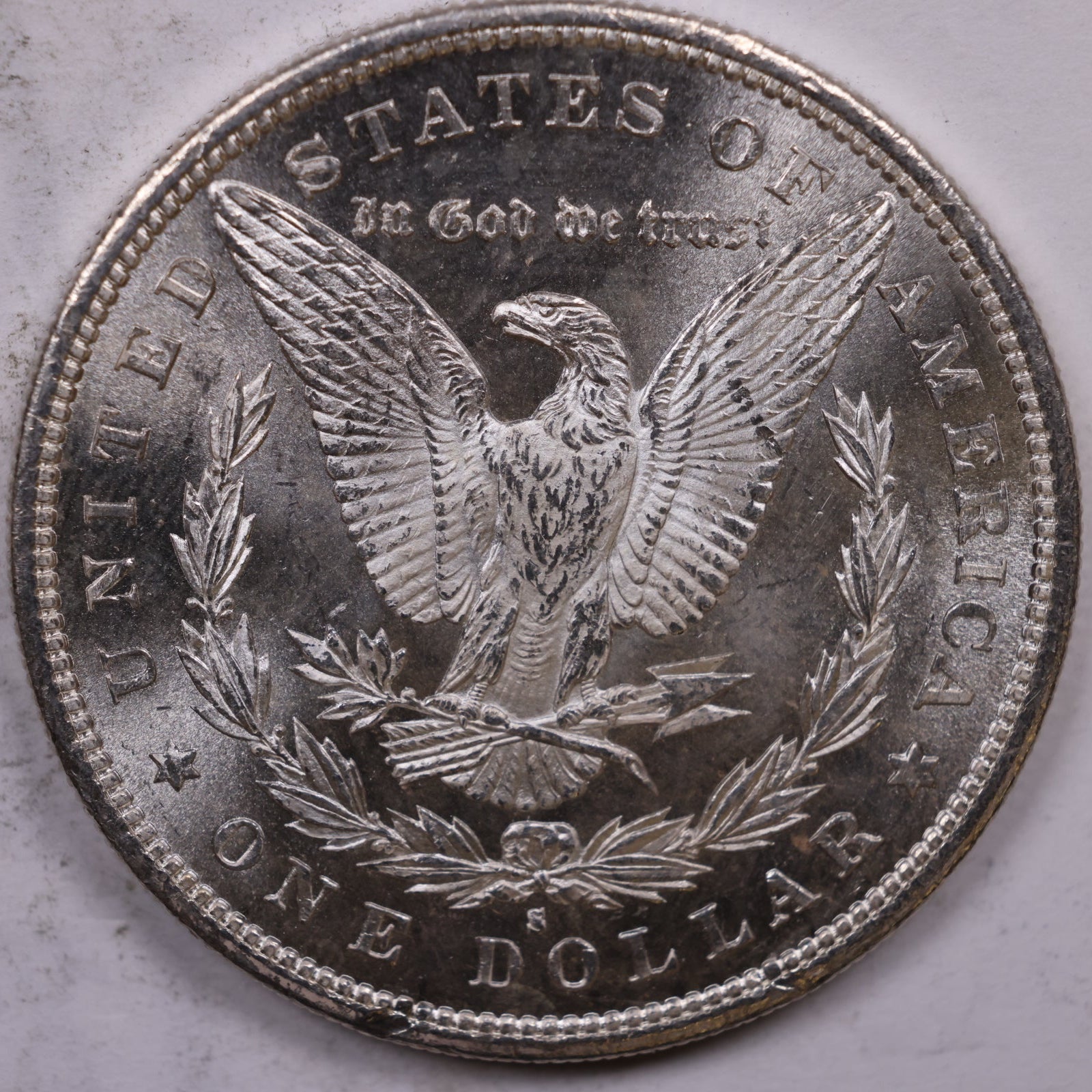 1879-S Morgan Silver Dollar, Mint State-Uncirculated Coin, Store #DR1517