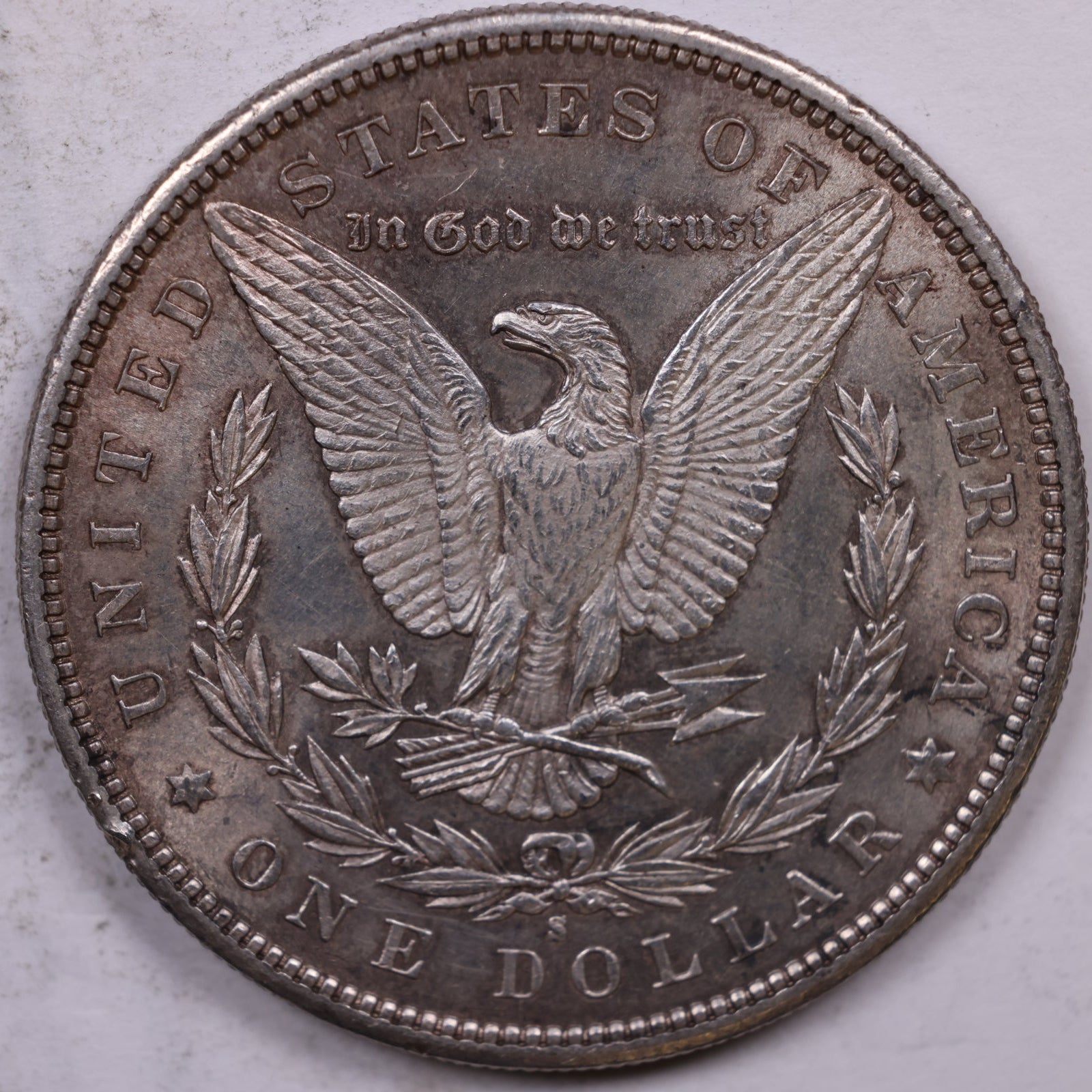 1880-S Morgan Silver Dollar, About Uncirculated Coin, Store #DR1518