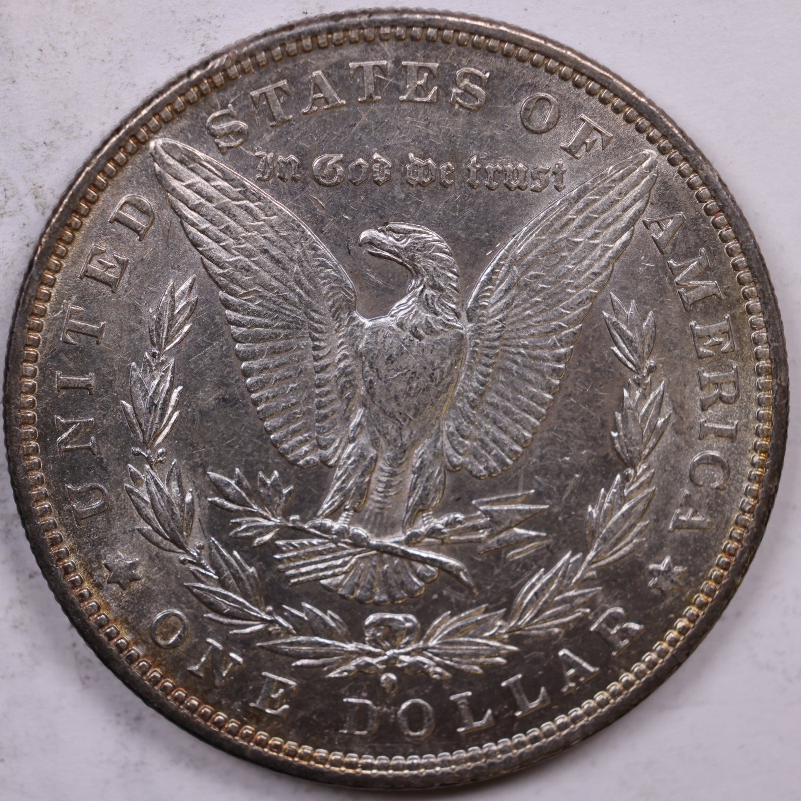 1880-O Morgan Silver Dollar, Toner, About Uncirculated Coin, Store #DR1521