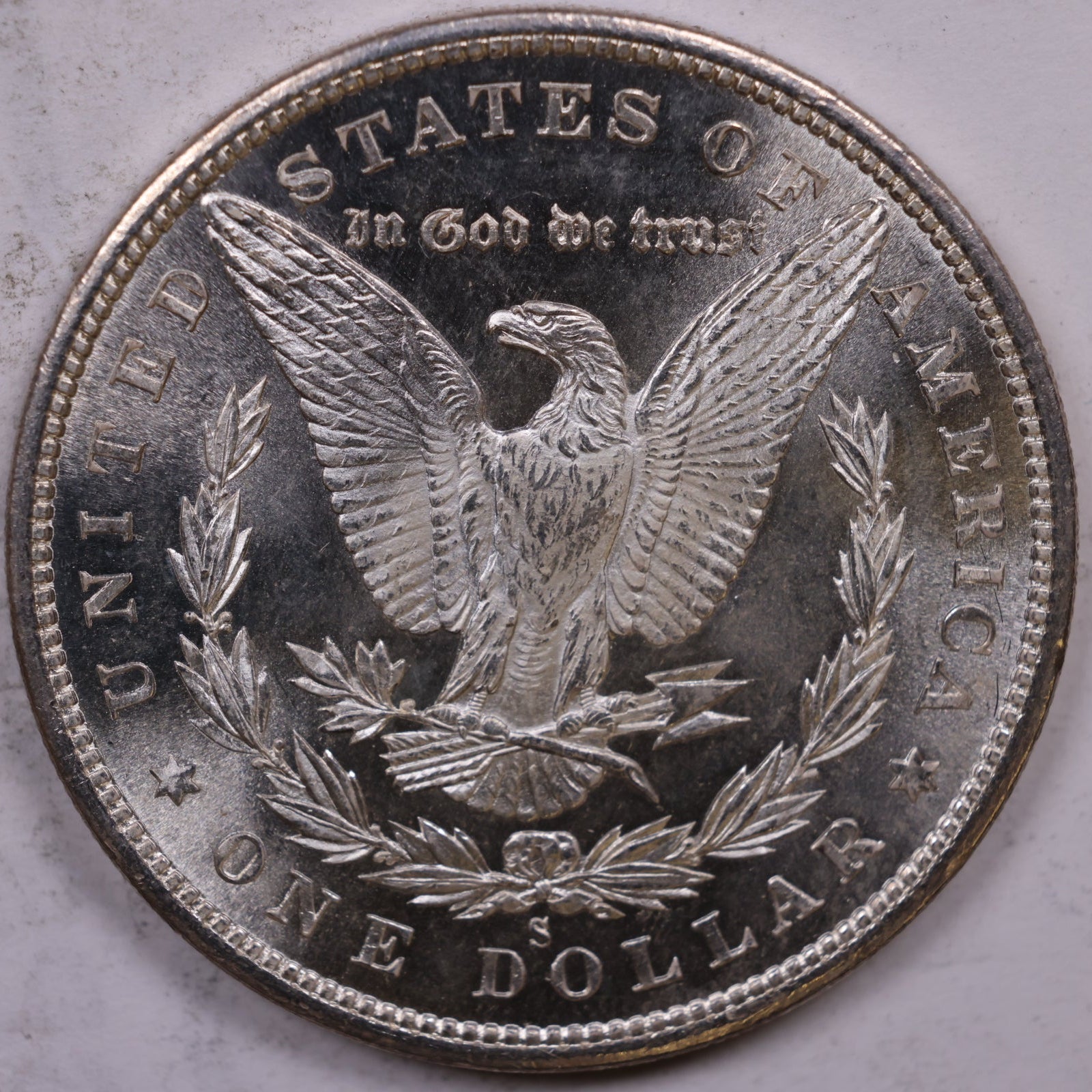 1880-S Morgan Silver Dollar, Mint State-Uncirculated Coin, Store #DR1522