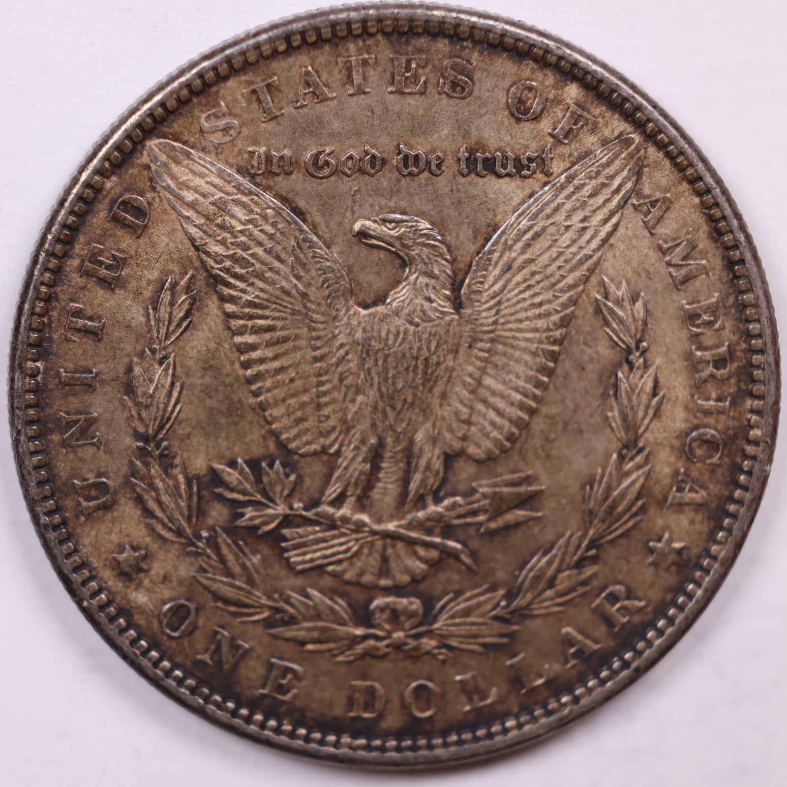 1886 Toned Morgan Silver Dollar, Mint State-Uncirculated Coin, Store #DR1533