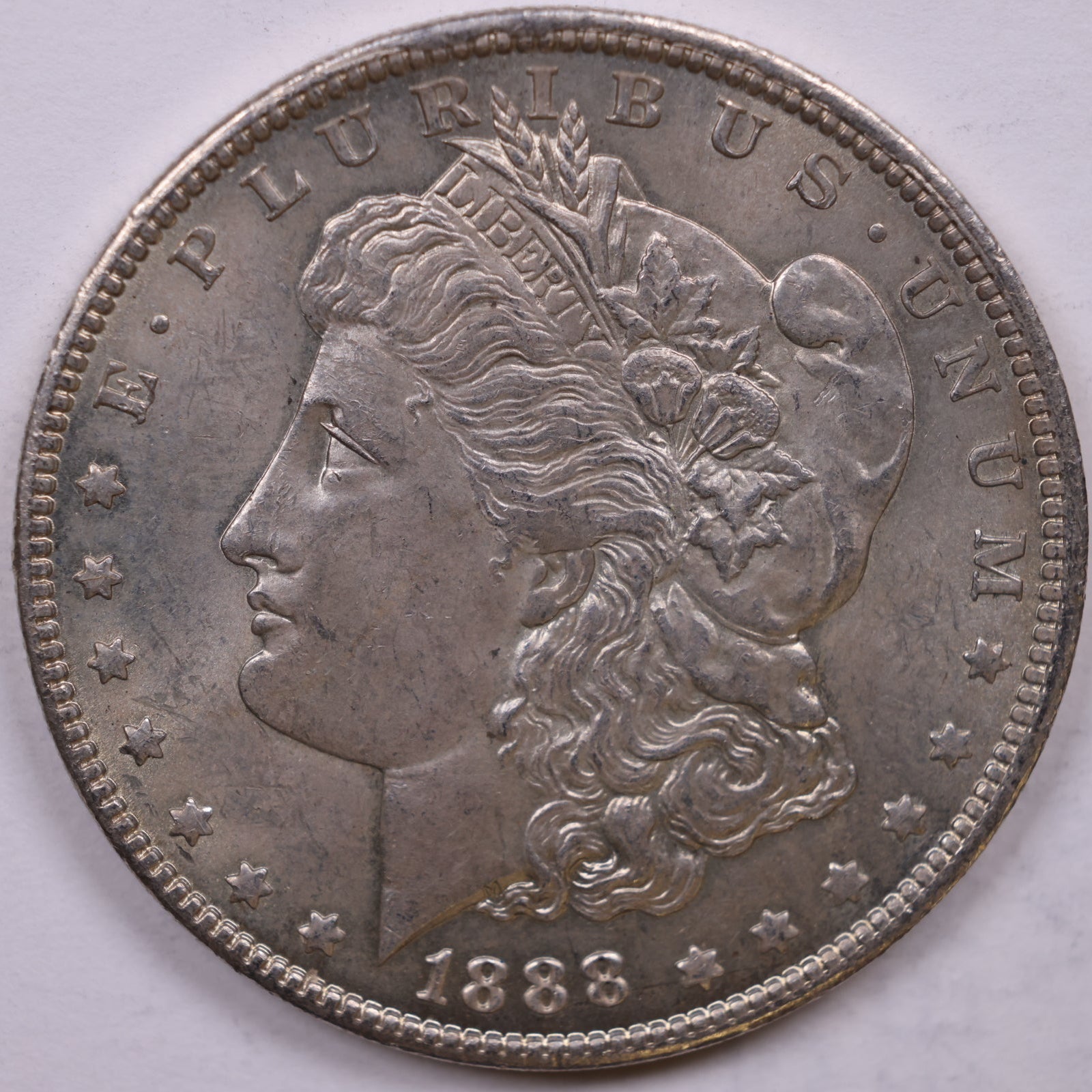 1888-O Morgan Silver Dollar, About Uncirculated Coin, Store #DR1537