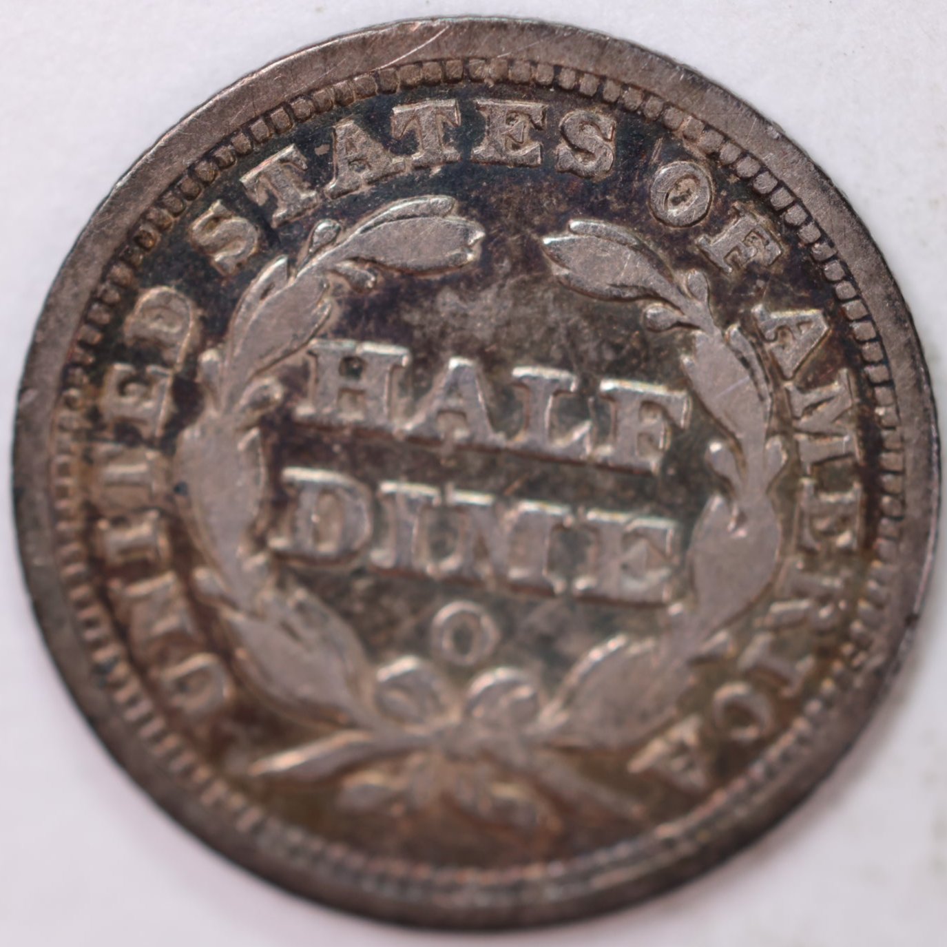 1857-O, Seated Half Dime, Net Very Fine Circulated Coin, Store #M857O01