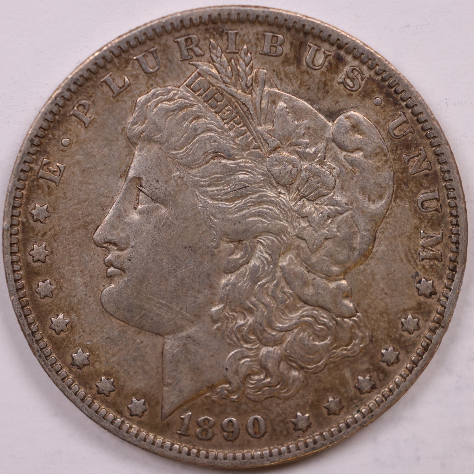 1890-O Morgan Silver Dollar, About Uncirculated Coin, Store #DR1541